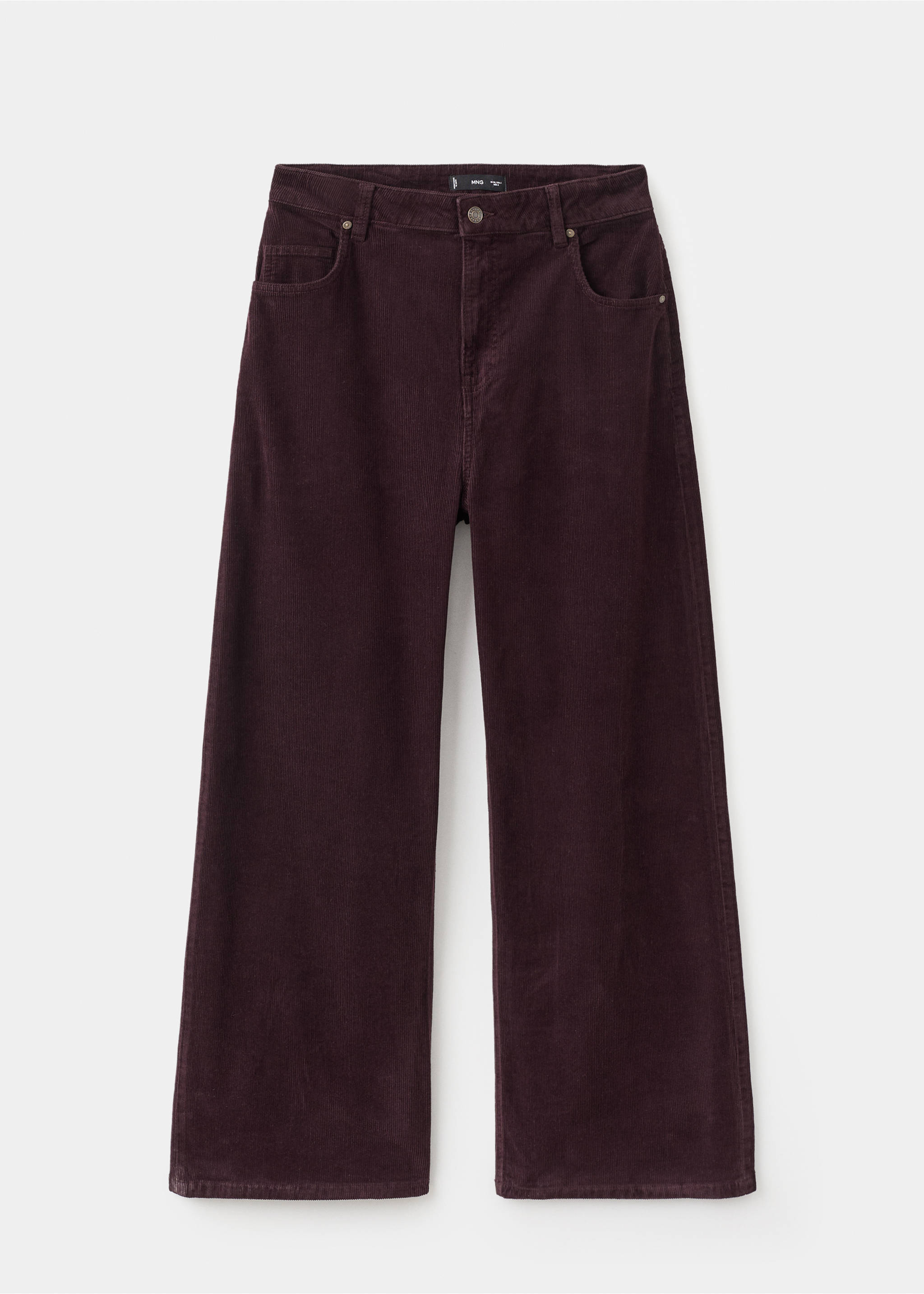 Wide leg low-rise corduroy jeans - Article without model, Wine. Ref: 17015820-00.