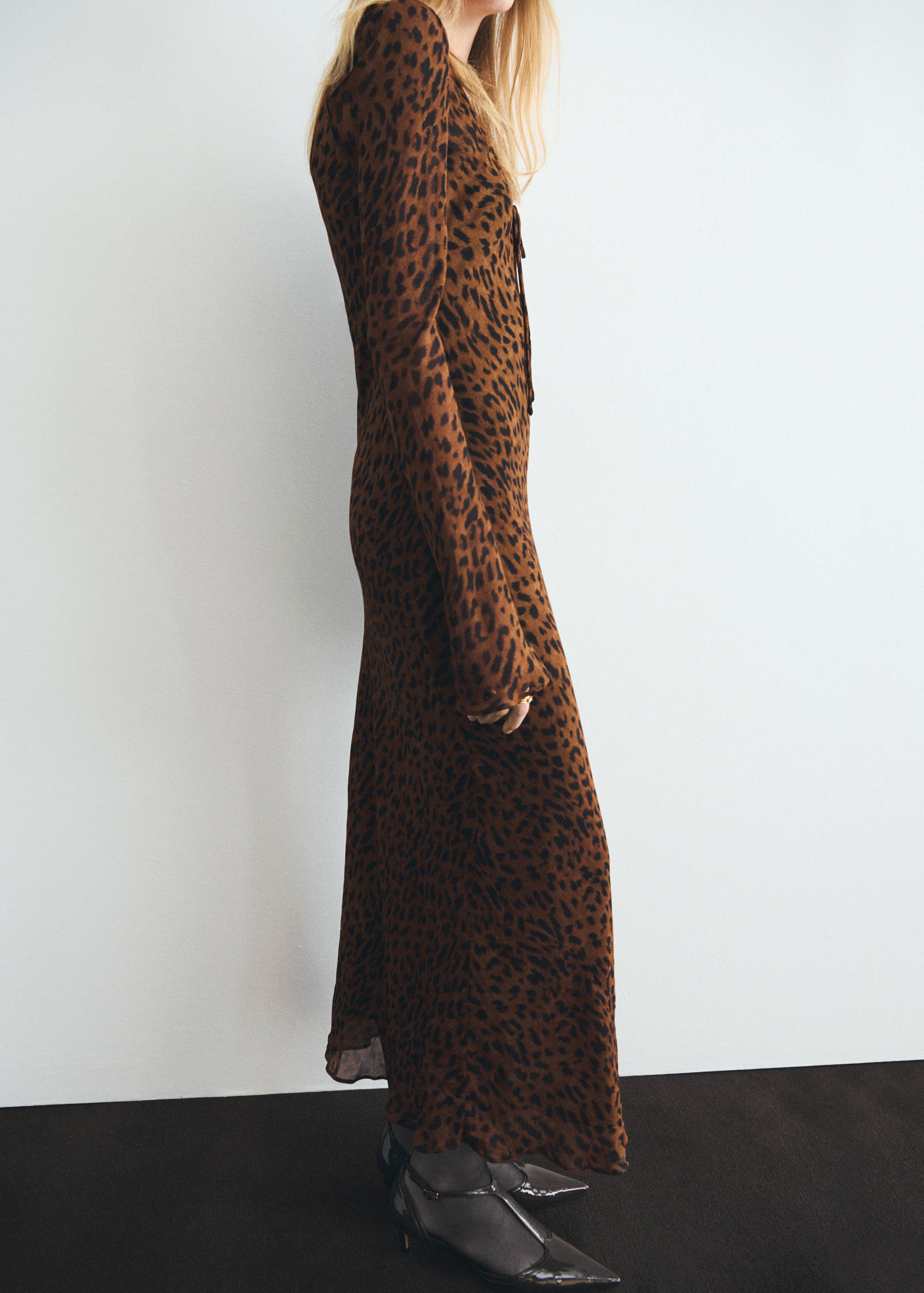 Robe léopard à manches longues - Verso de l’article
