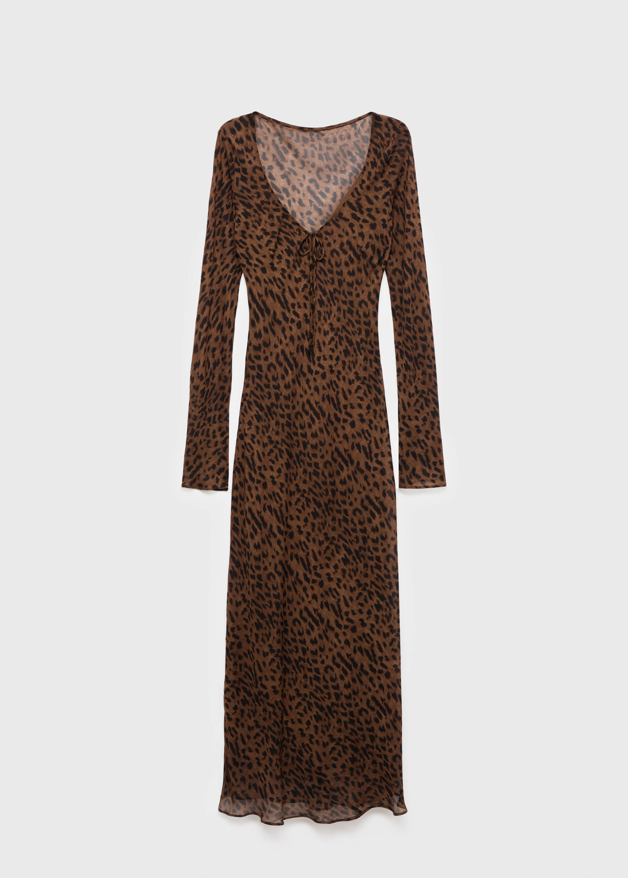 Robe léopard à manches longues - Article sans modèle