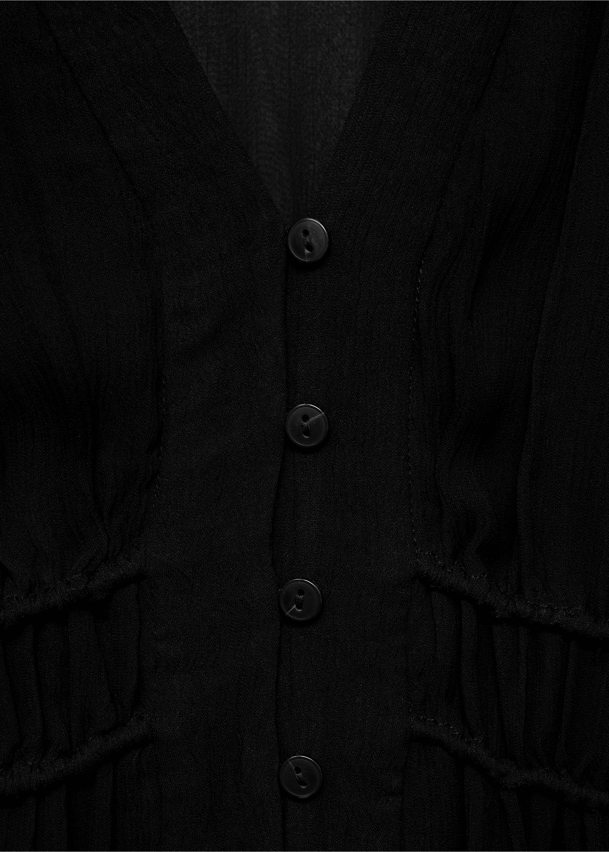 Kleid aus Chiffon mit Puffärmeln - Detail des Artikels 8, Schwarz. Ref: 17015830-00.