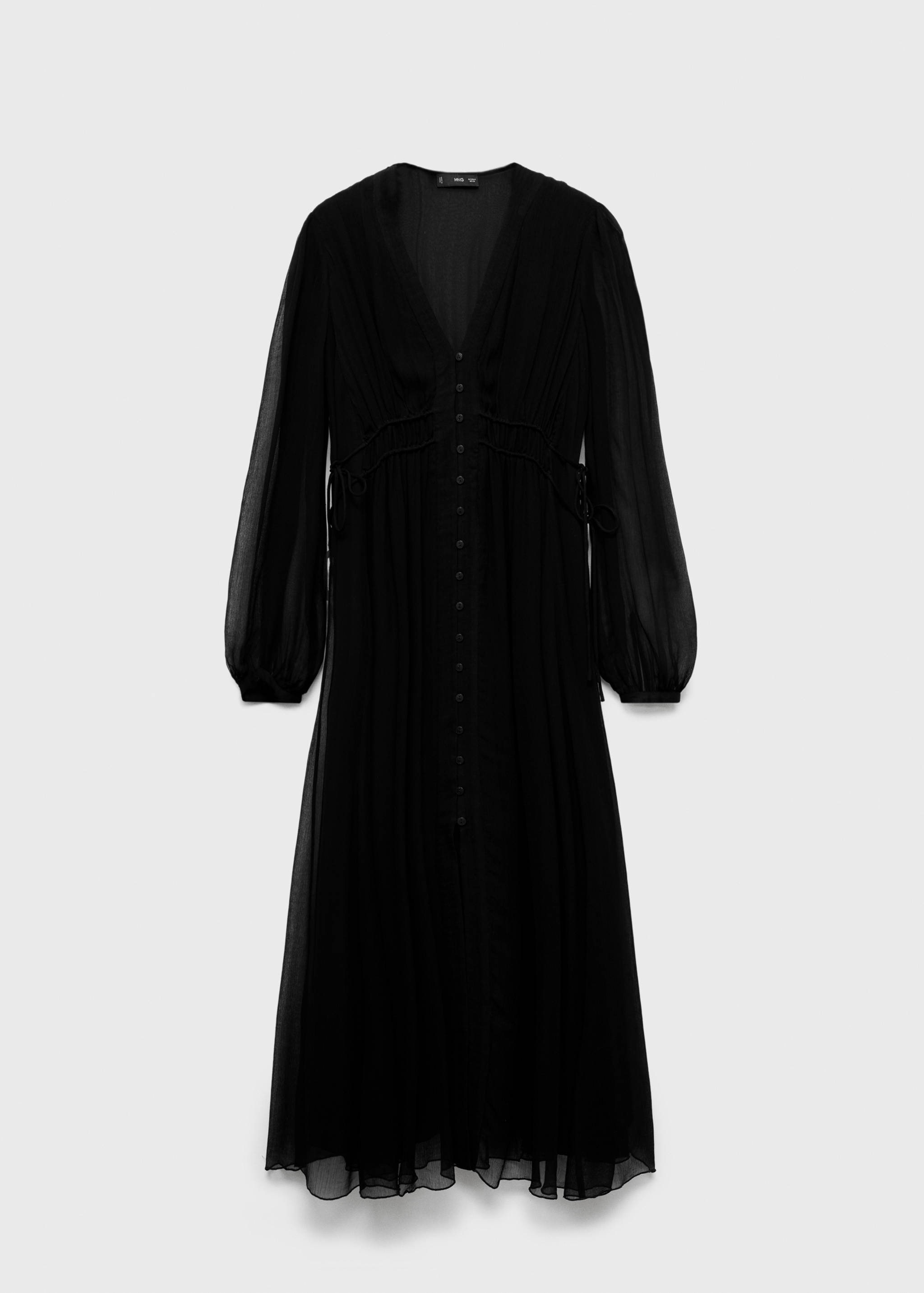 Kleid aus Chiffon mit Puffärmeln - Artikel ohne Model