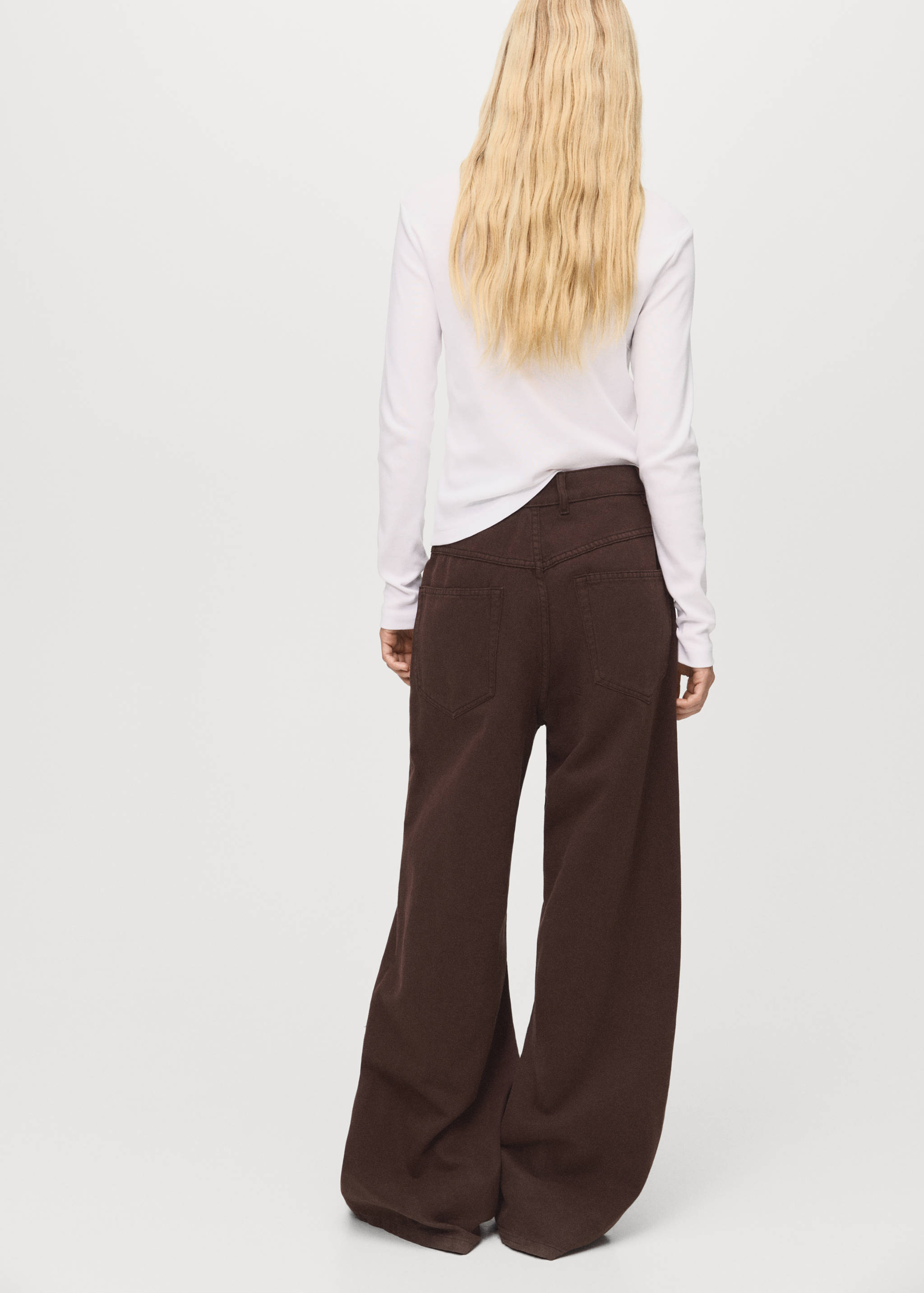 Jeans wide leg loose tiro medio - Reverso del artículo