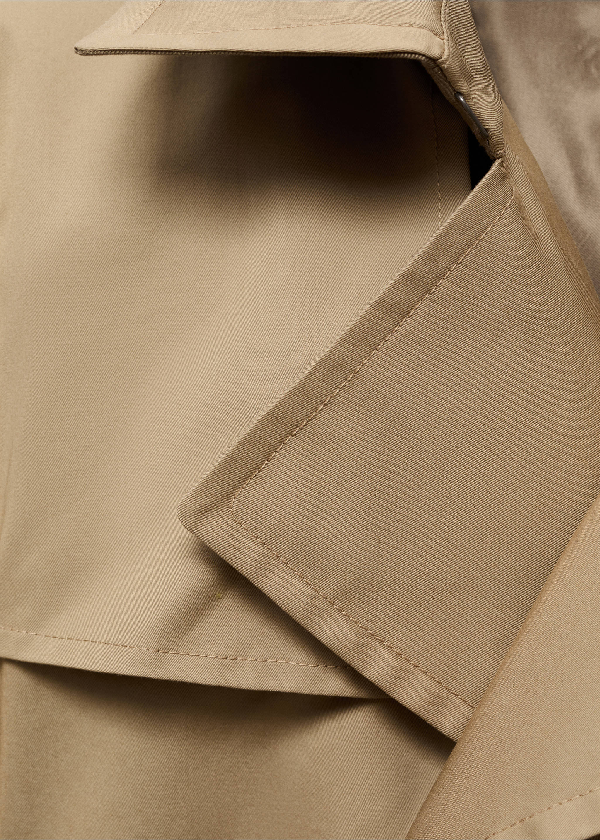 Water-repellent belted trench coat - Details of the article 0, Beige. Ref: 17015970-00.
