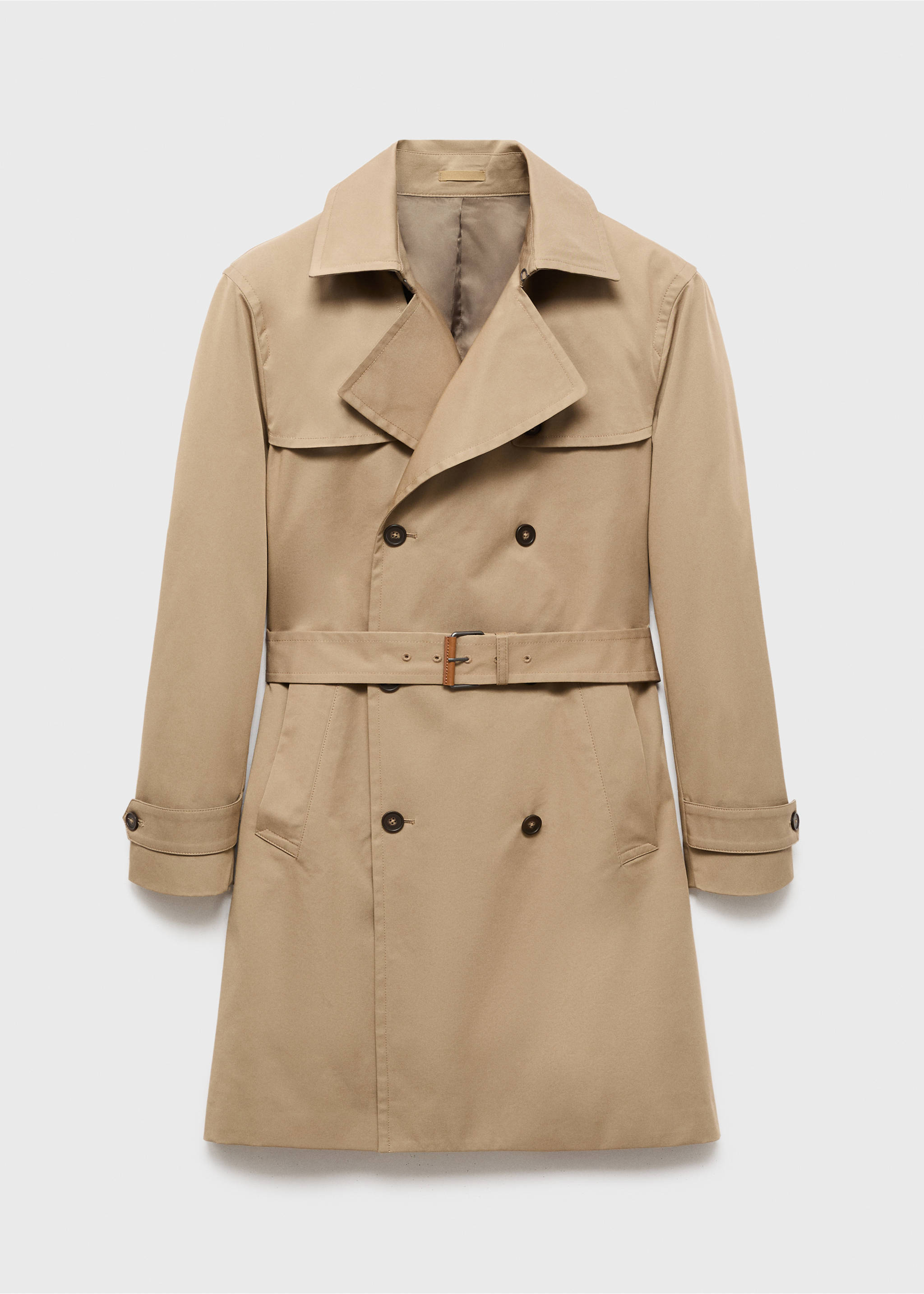 Water-repellent belted trench coat - Article without model, Beige. Ref: 17015970-00.