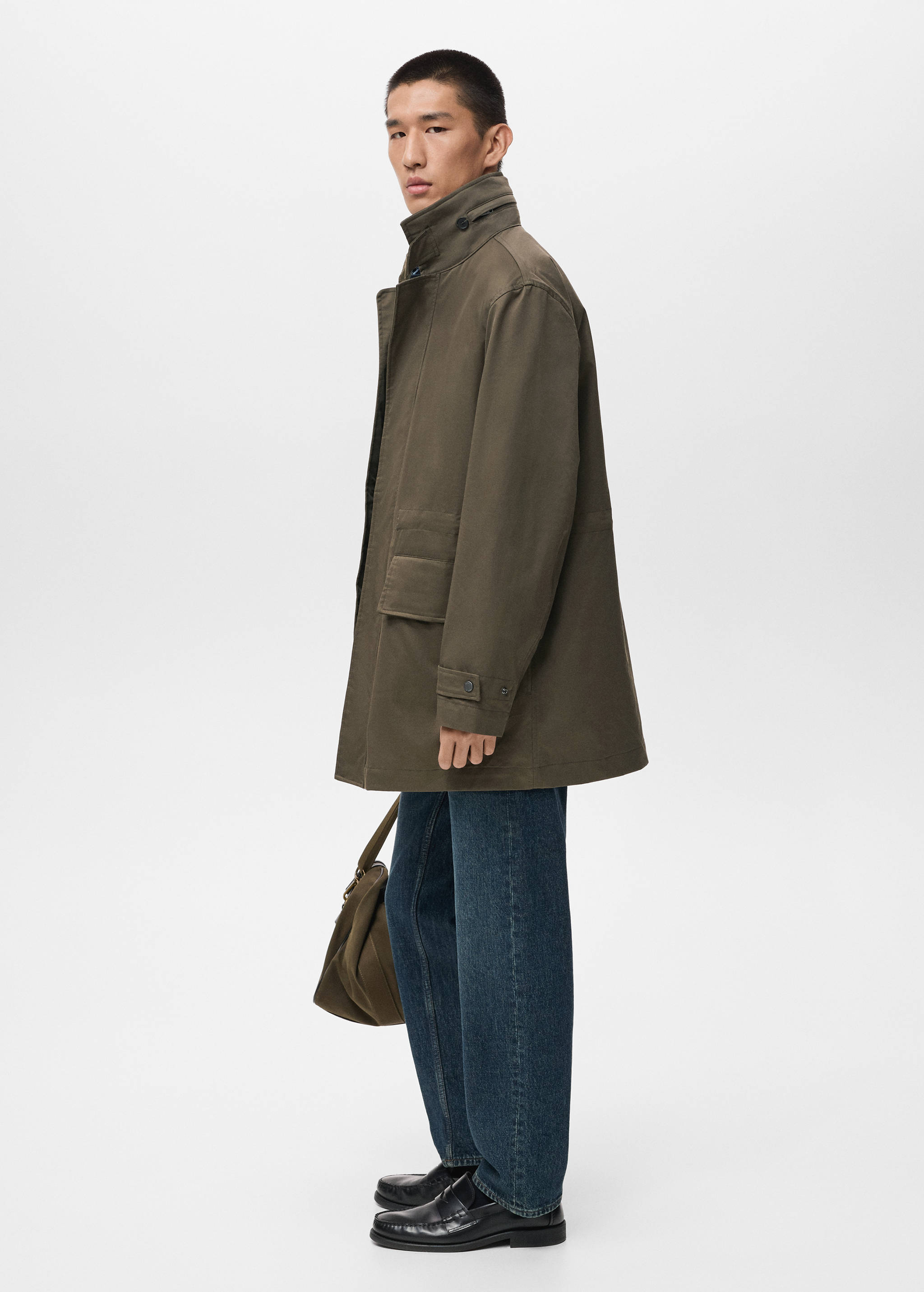 Water-repellent cotton parka with pockets - Details of the article 2
