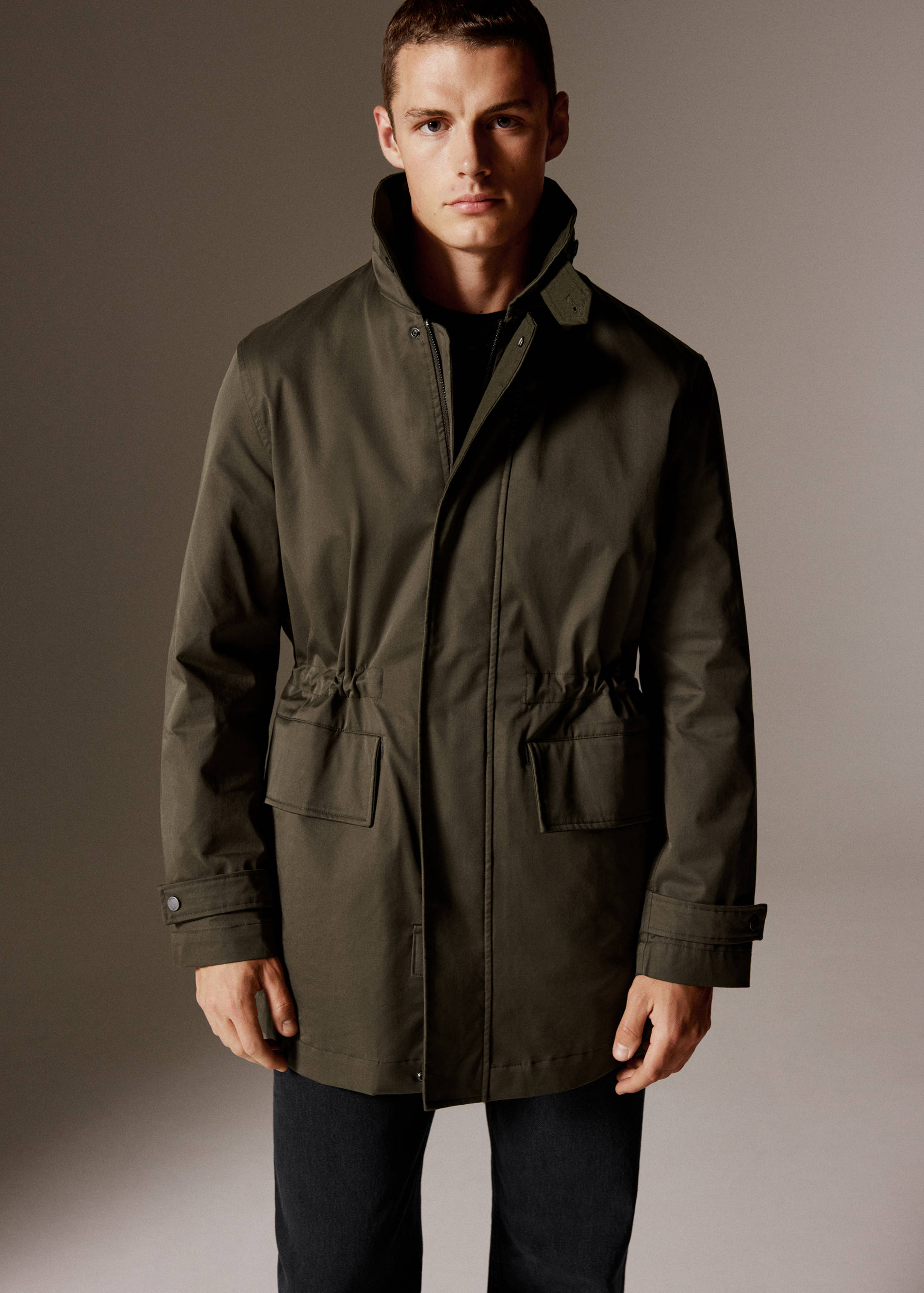Water-repellent cotton parka with pockets - Details of the article 3