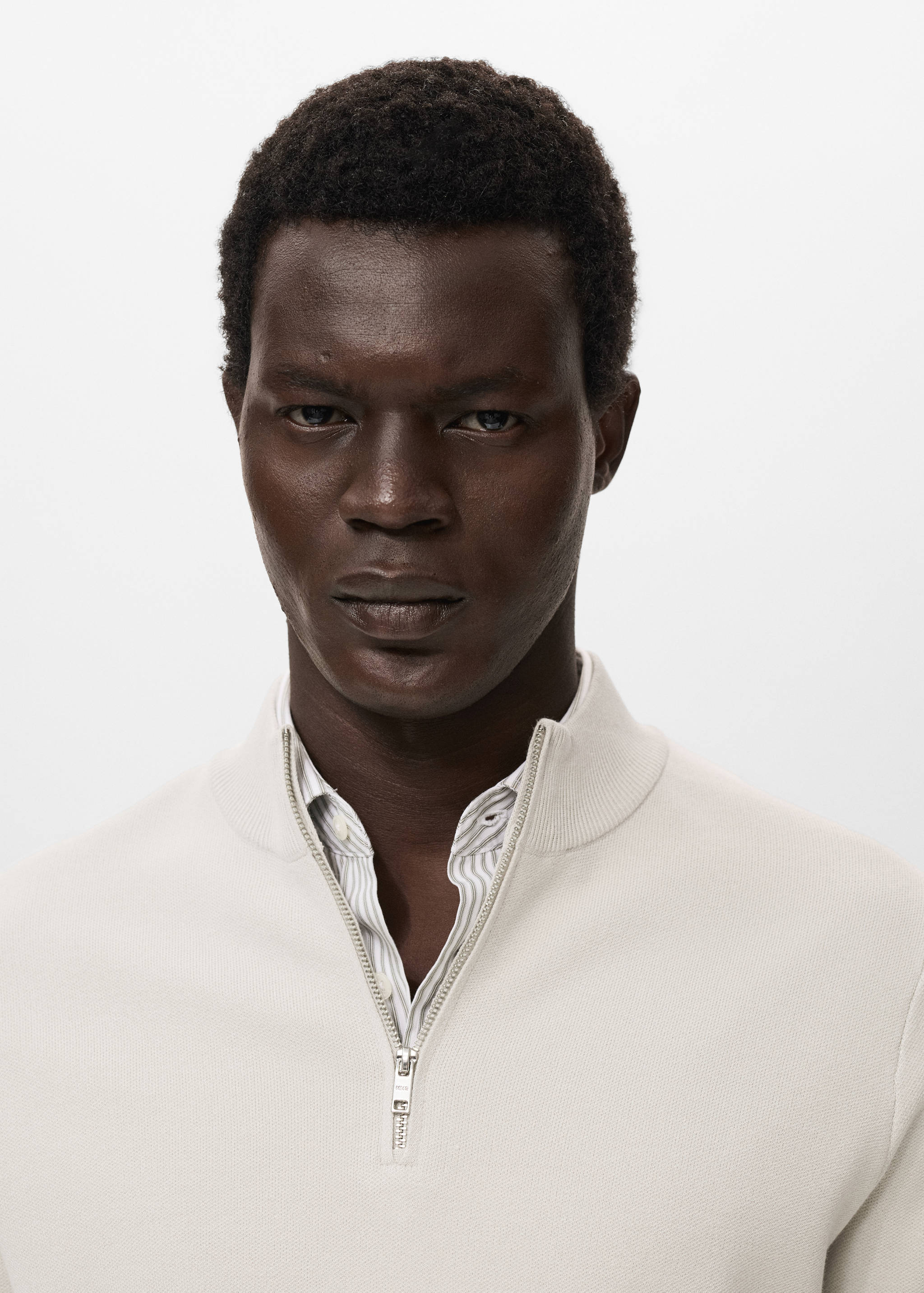 Úpletový svetr s výstřihem perkins - Detail zboží 1