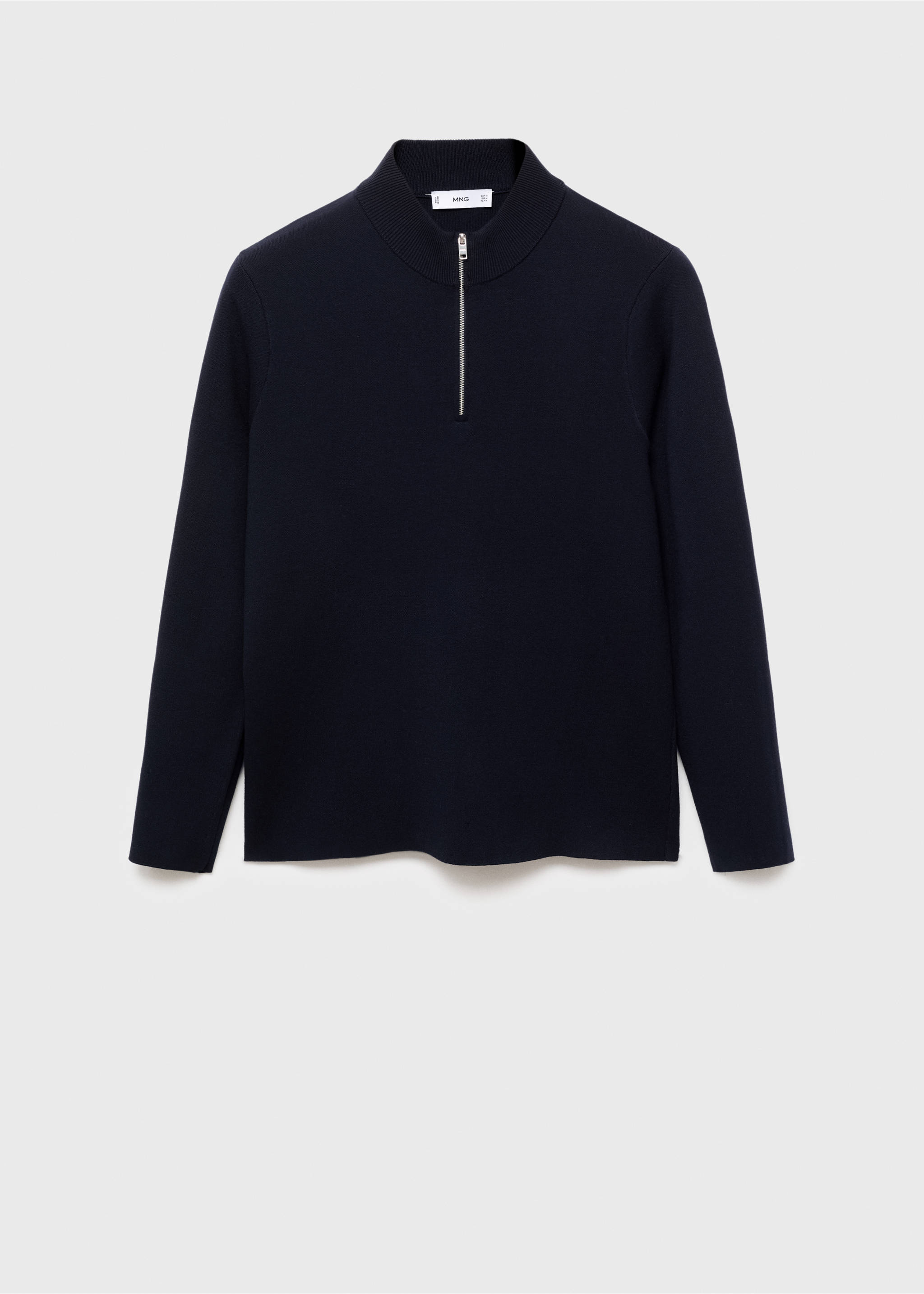 Pull-over maille col montant - Article sans modèle, Bleu marine. Ref: 17015974-00.