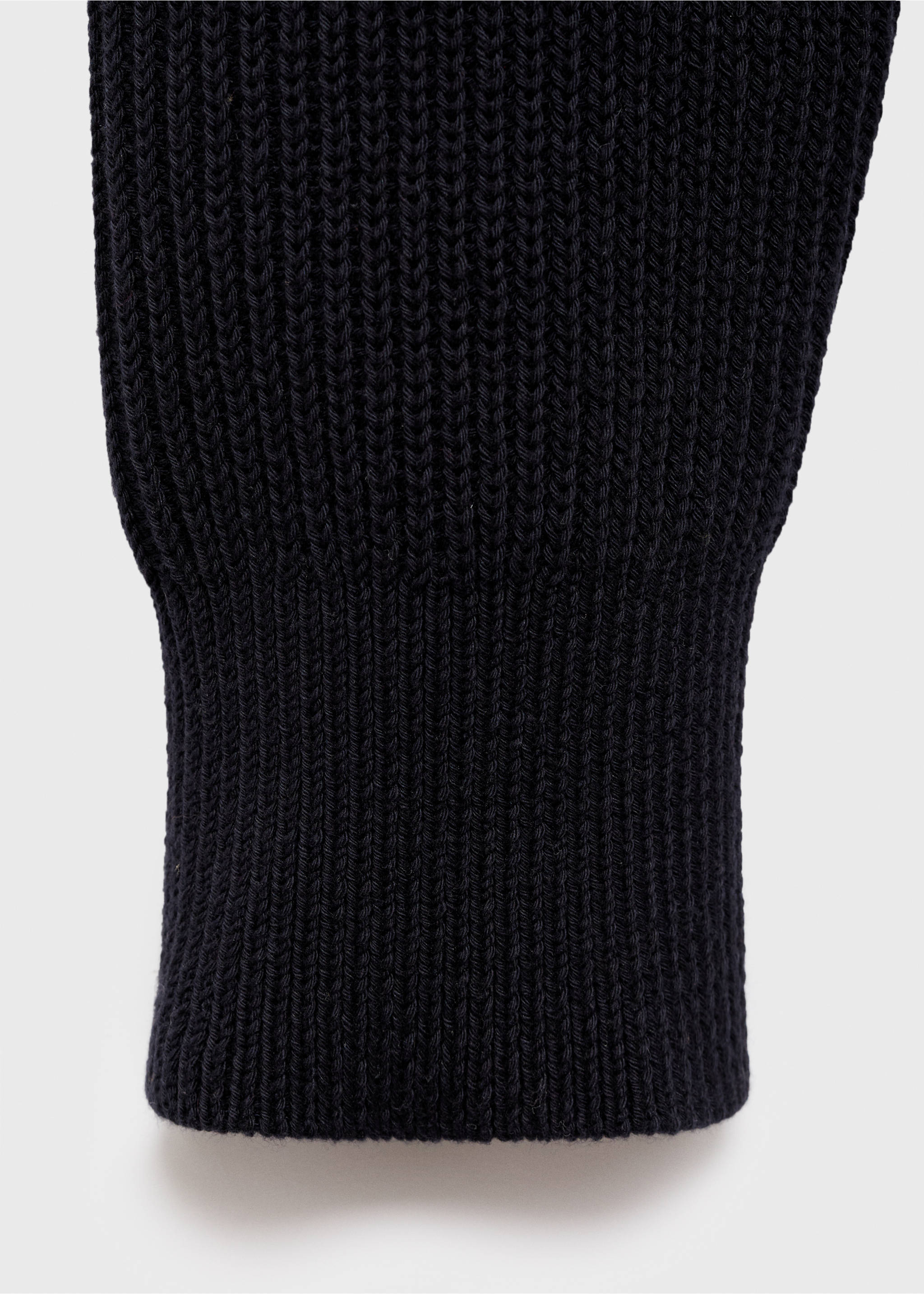 Fine rib-knit cotton sweater - Details of the article 0, Navy. Ref: 17015976-00.