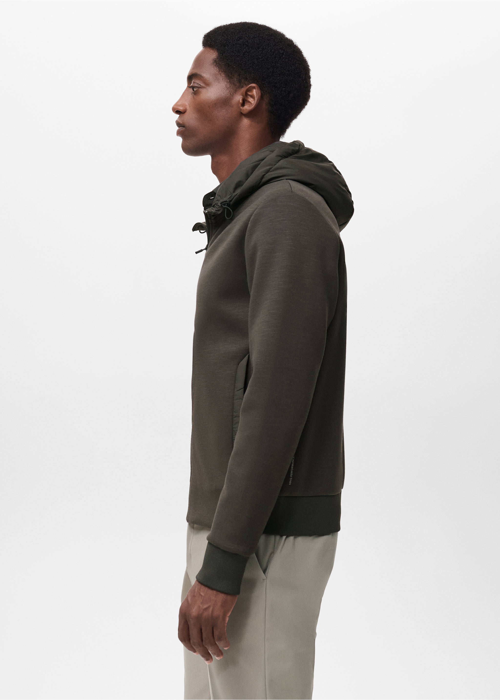 Thermolite® hoodie - Details of the article 2, Medium Brown. Ref: 17015979-00.