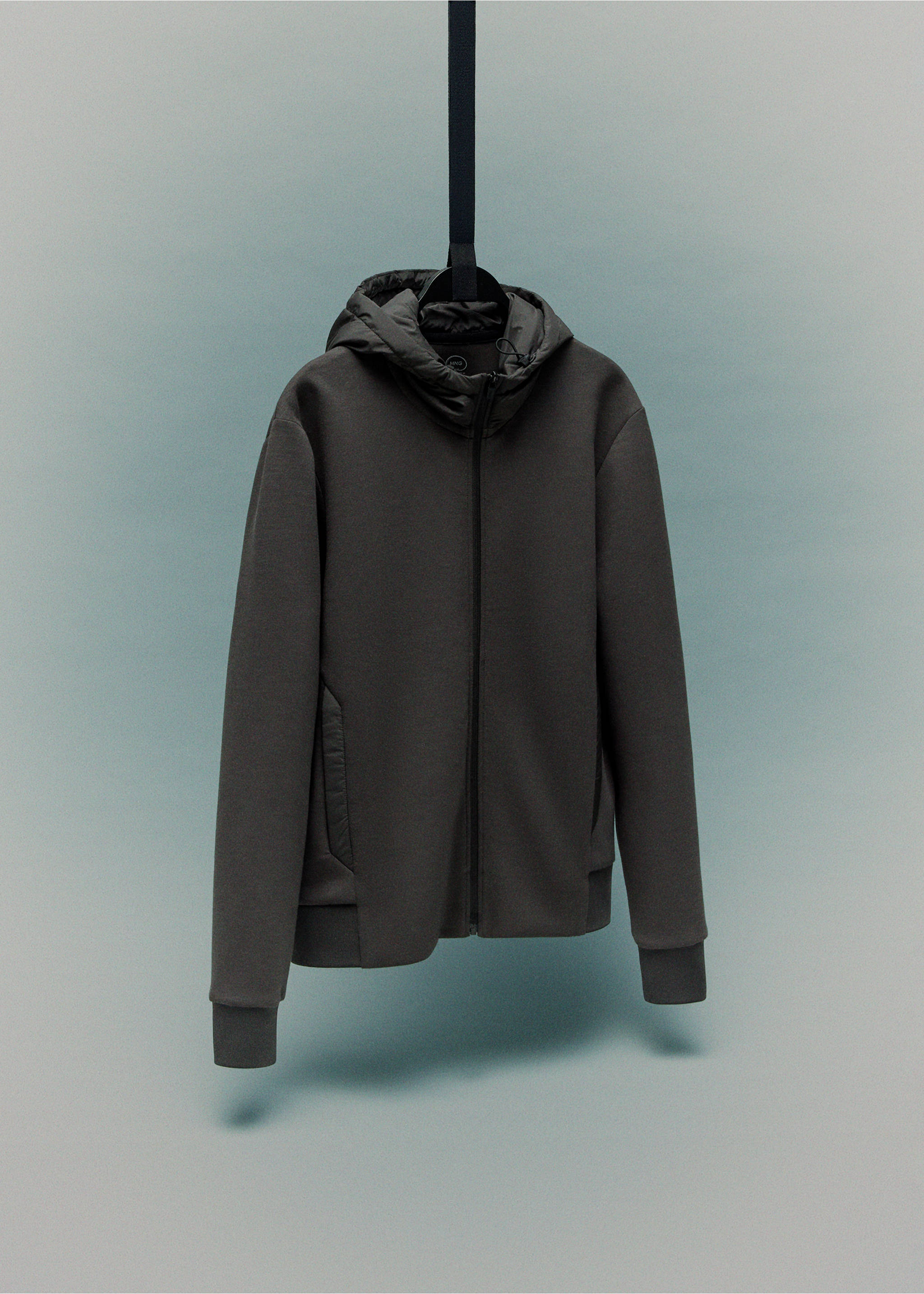 Thermolite® hoodie - Details of the article 9, Medium Brown. Ref: 17015979-00.
