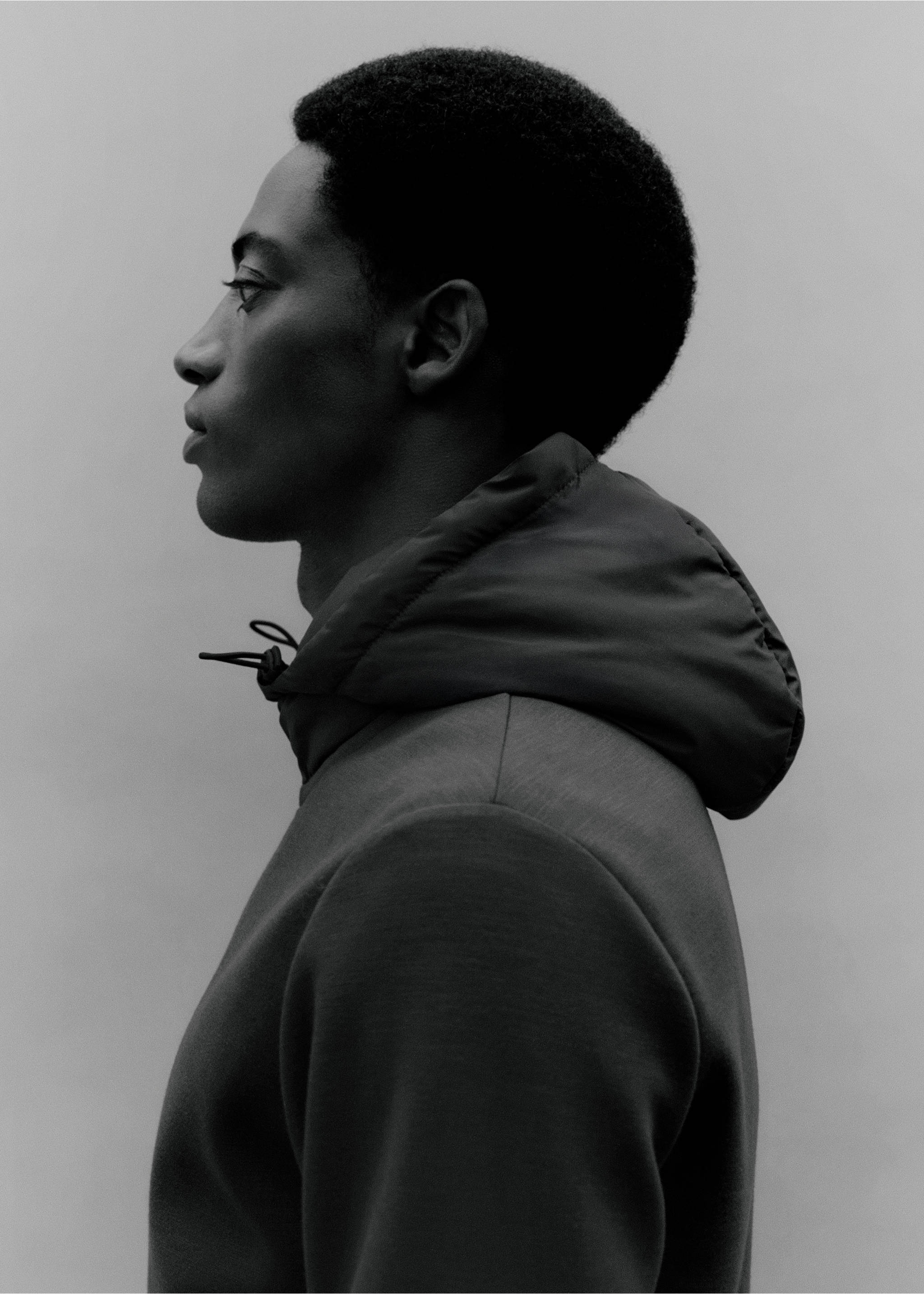Thermolite® hoodie - Details of the article 5, Medium Brown. Ref: 17015979-00.