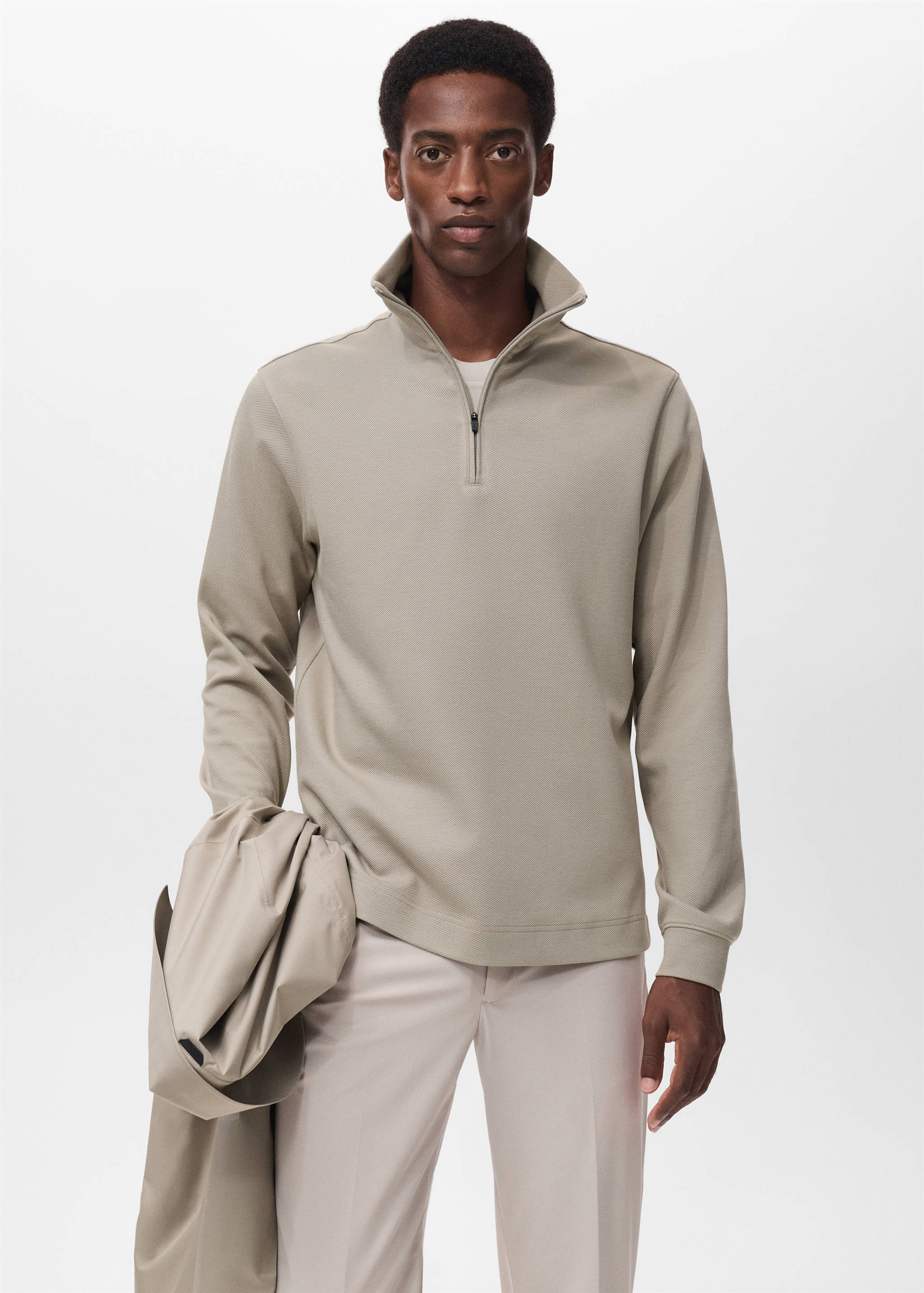 Sweat technique zip regular fit - Plan moyen