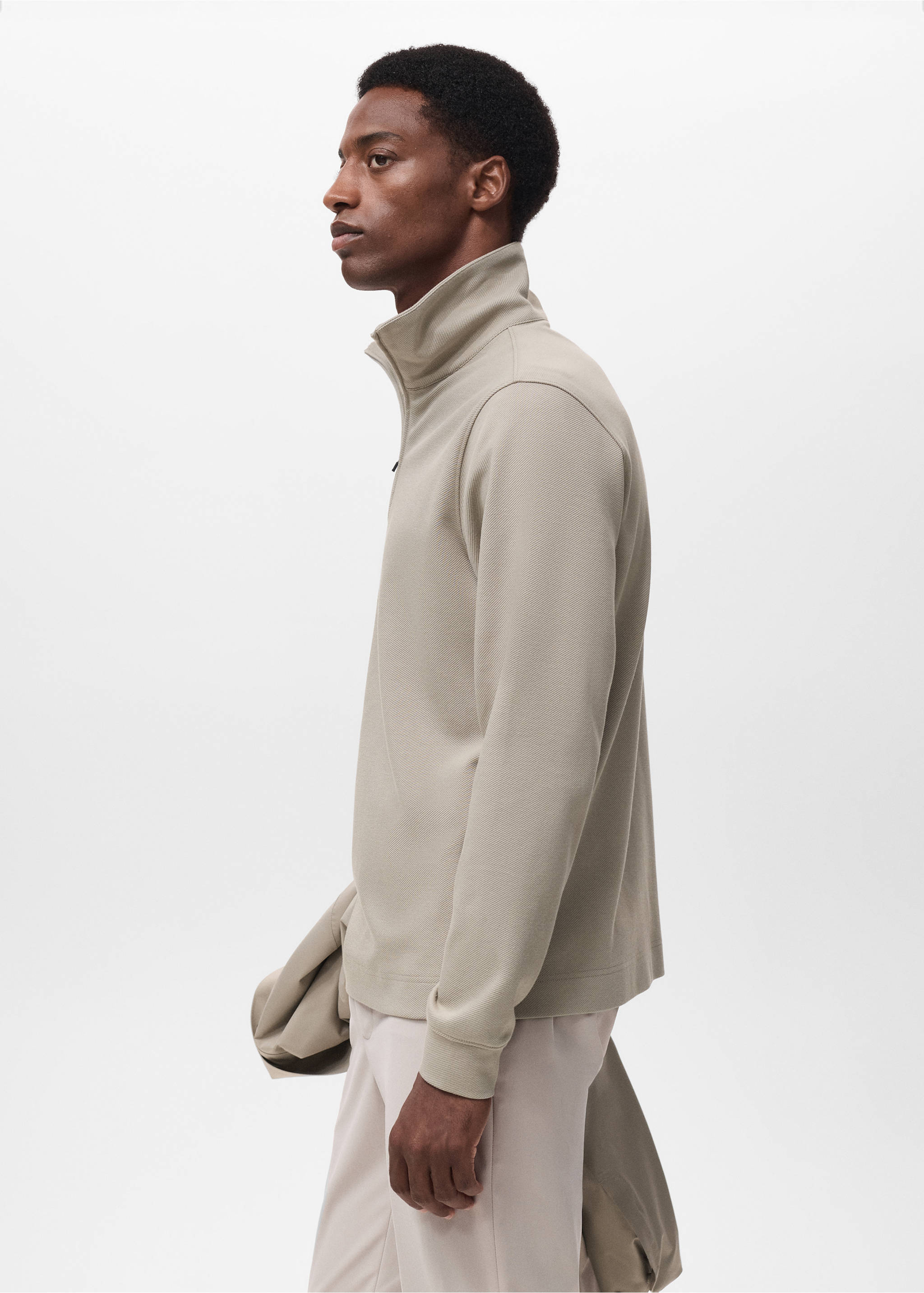 Sweat technique zip regular fit - Détail de l'article 2, Gris clair/pastel. Ref: 17015981-00.