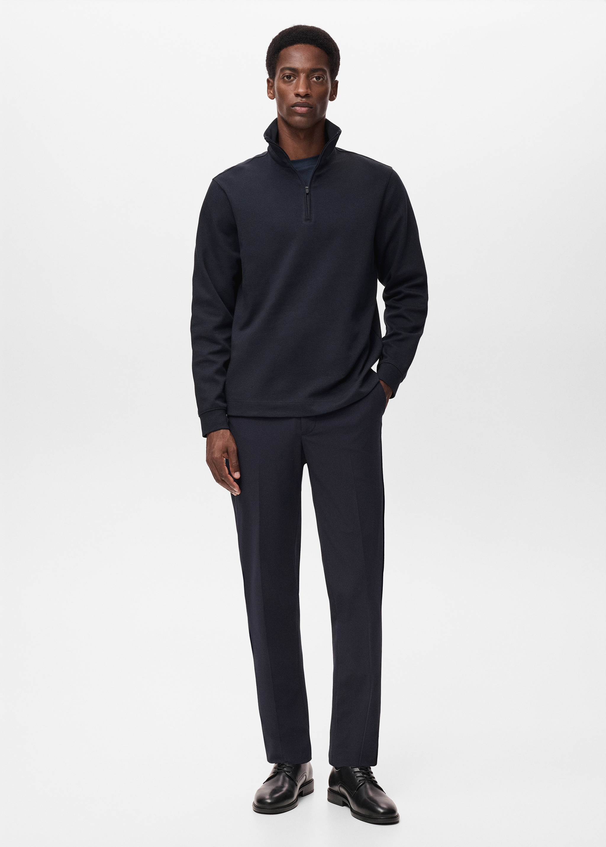 Sweat technique zip regular fit - Plan général