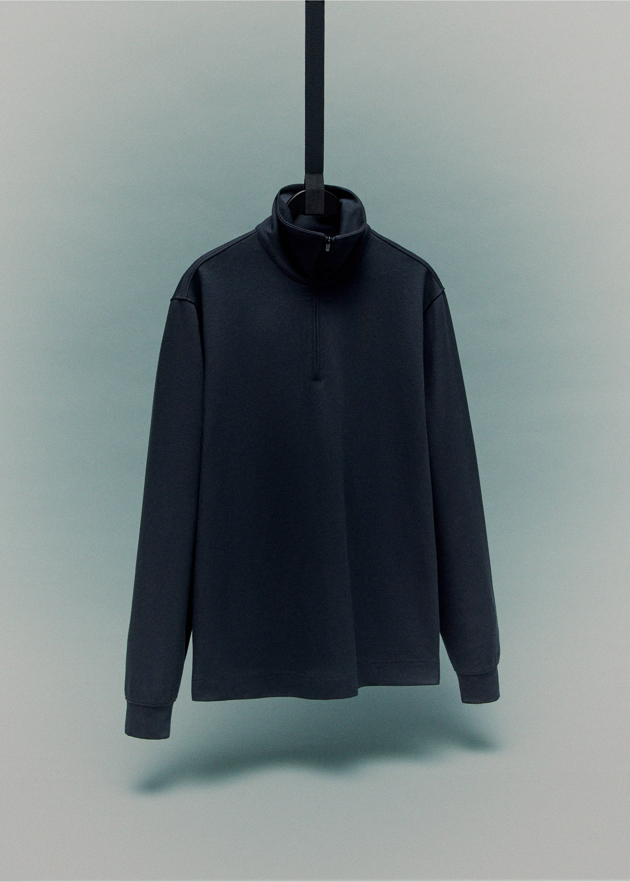 Sweat technique zip regular fit - Détail de l'article 9, Bleu marine. Ref: 17015981-00.