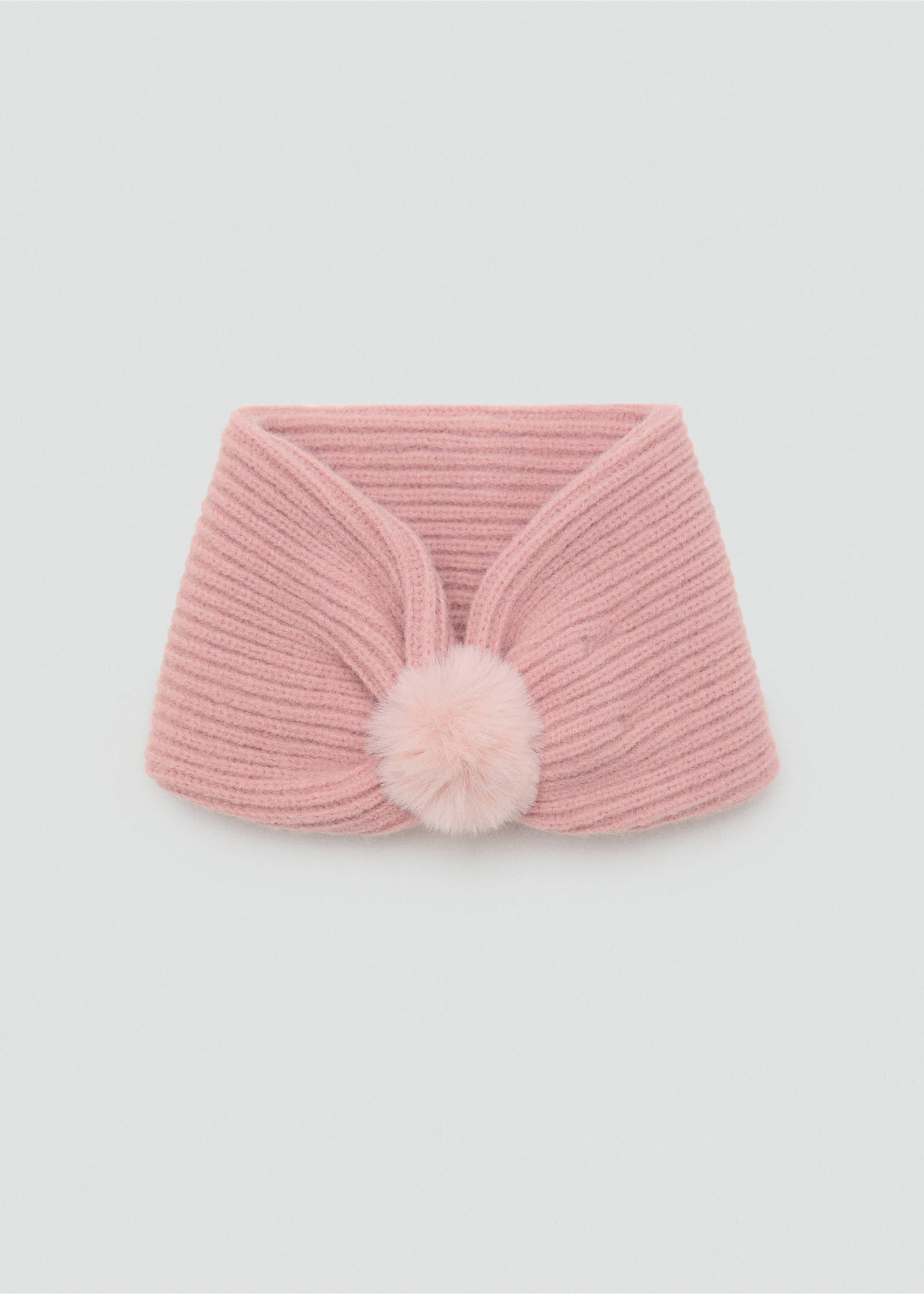 Knitted scarf with tassel - Article without model, Pale Pink. Ref: 17015986-00.