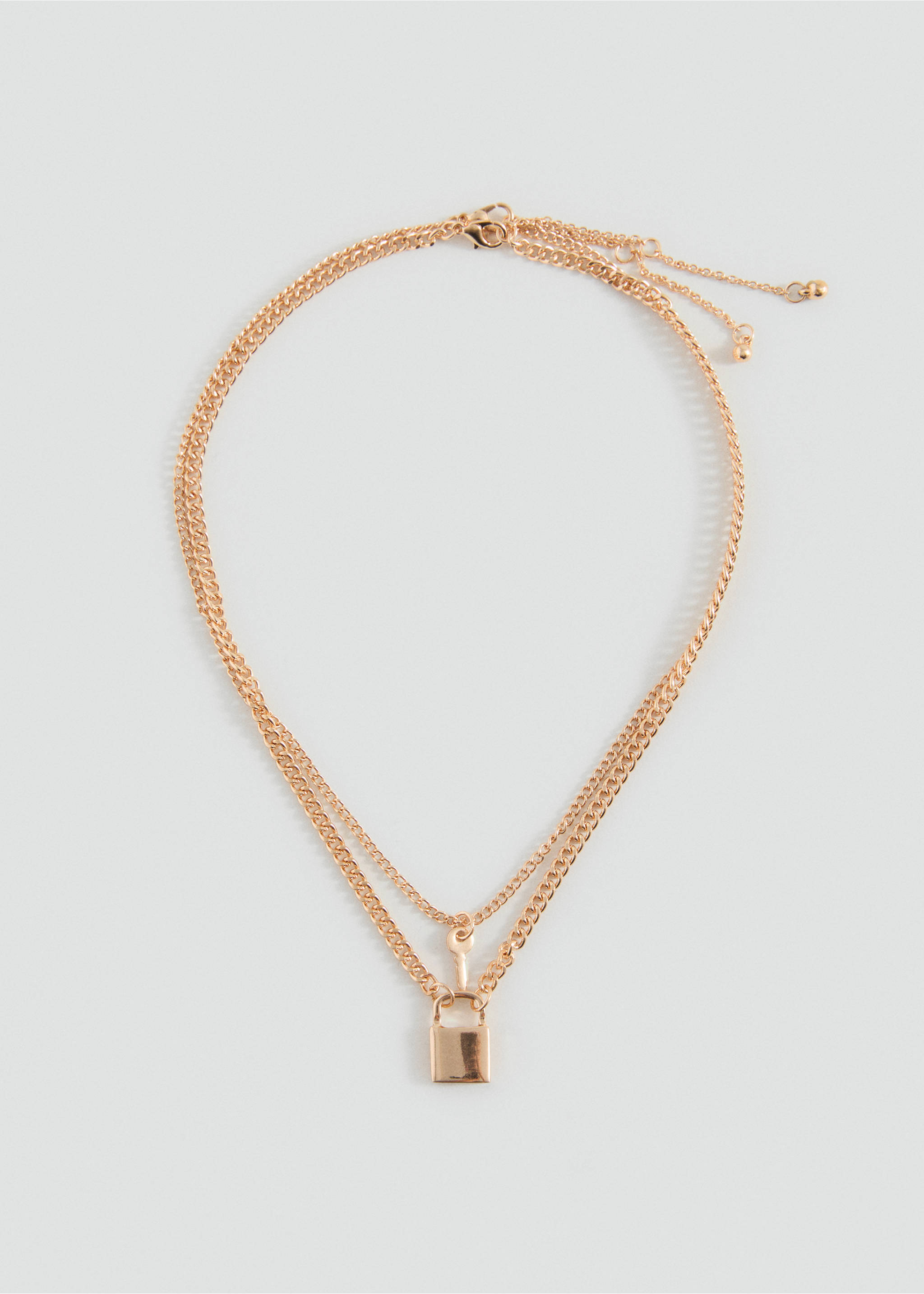 Padlock chain necklace - Article without model, Gold. Ref: 17015989-00.