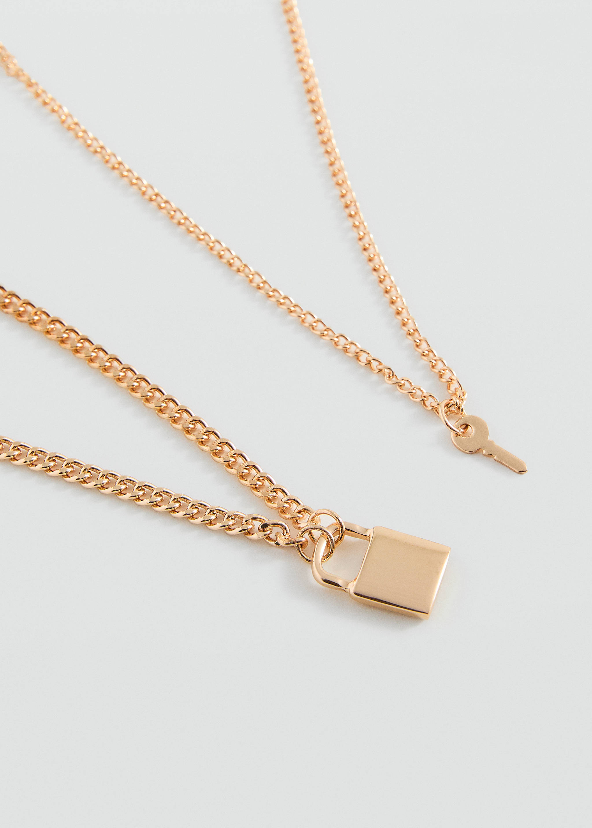 Padlock chain necklace - Medium plane