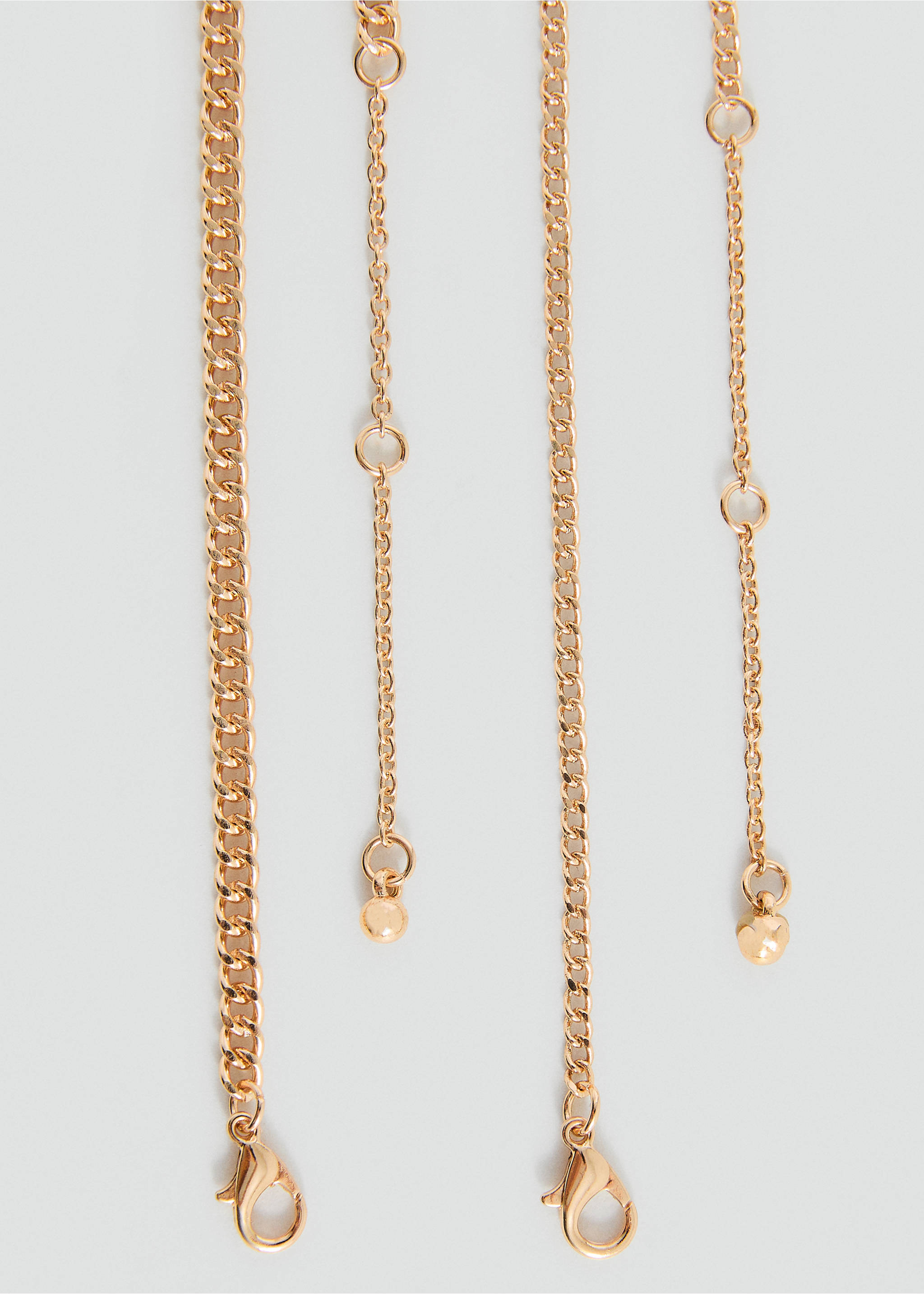 Padlock chain necklace - Details of the article 1, Gold. Ref: 17015989-00.