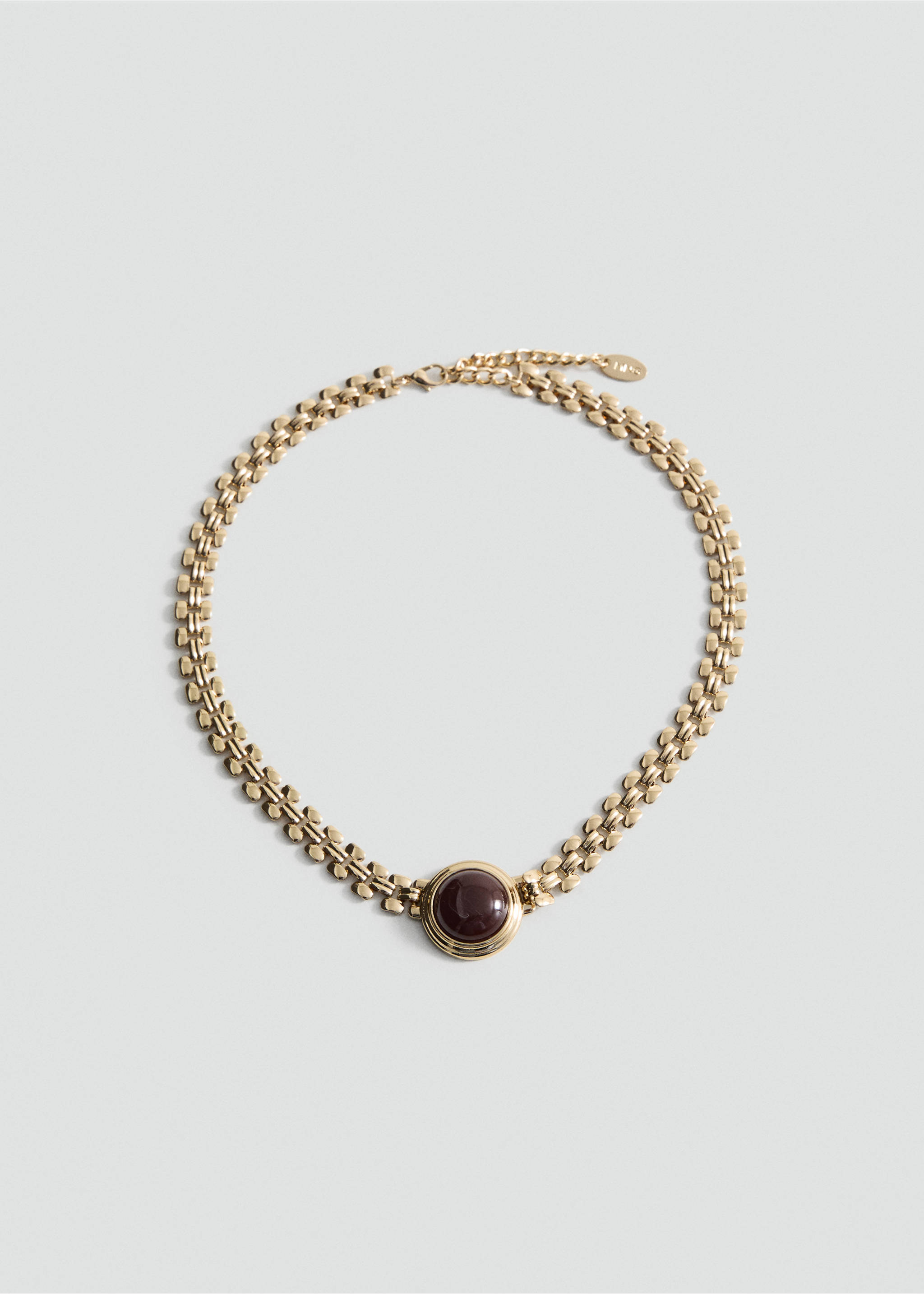 Resin appliqué necklace - Article without model, Gold. Ref: 17016003-00.