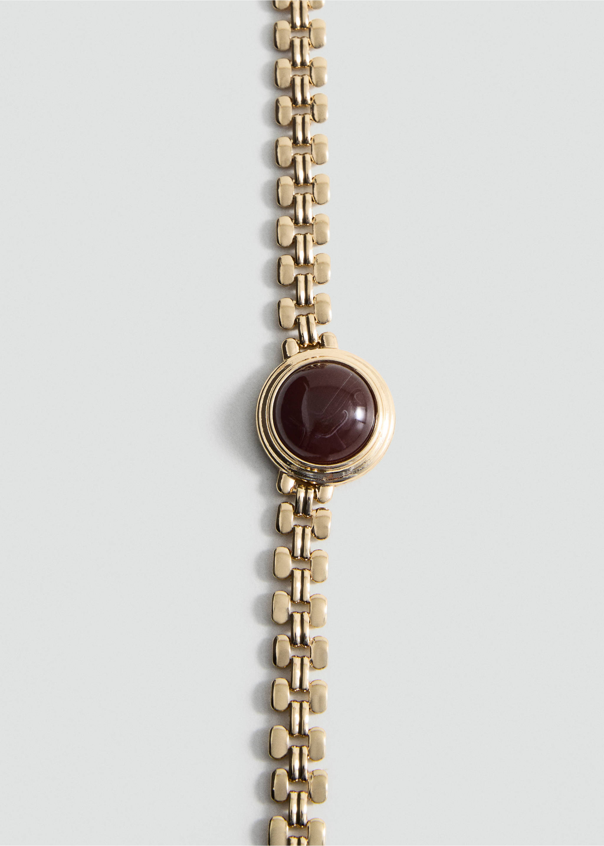 Resin appliqué necklace - Medium plane, Gold. Ref: 17016003-00.