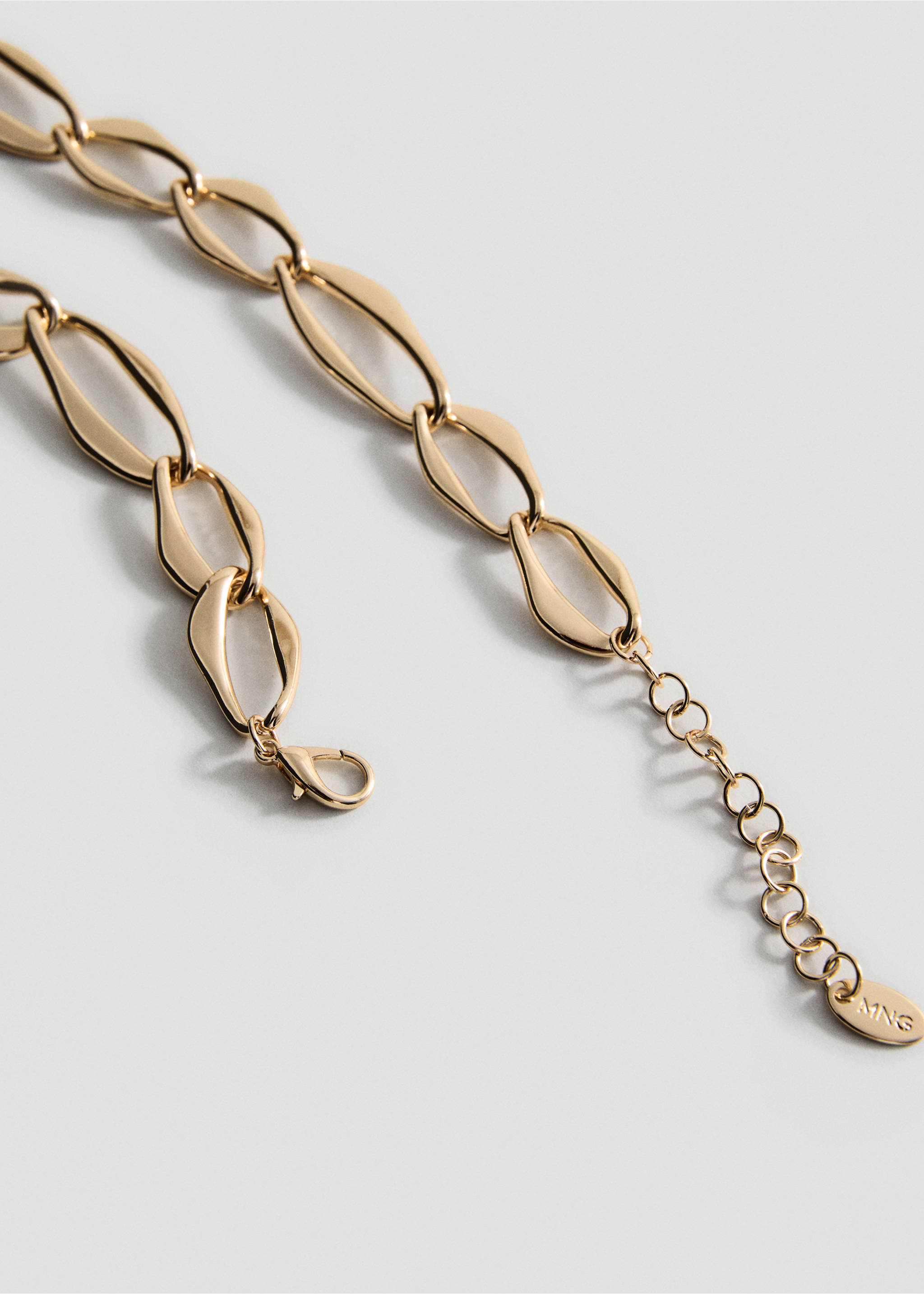 Flache Gliederkette - Mittlere Ansicht, Gold. Ref: 17016009-00.