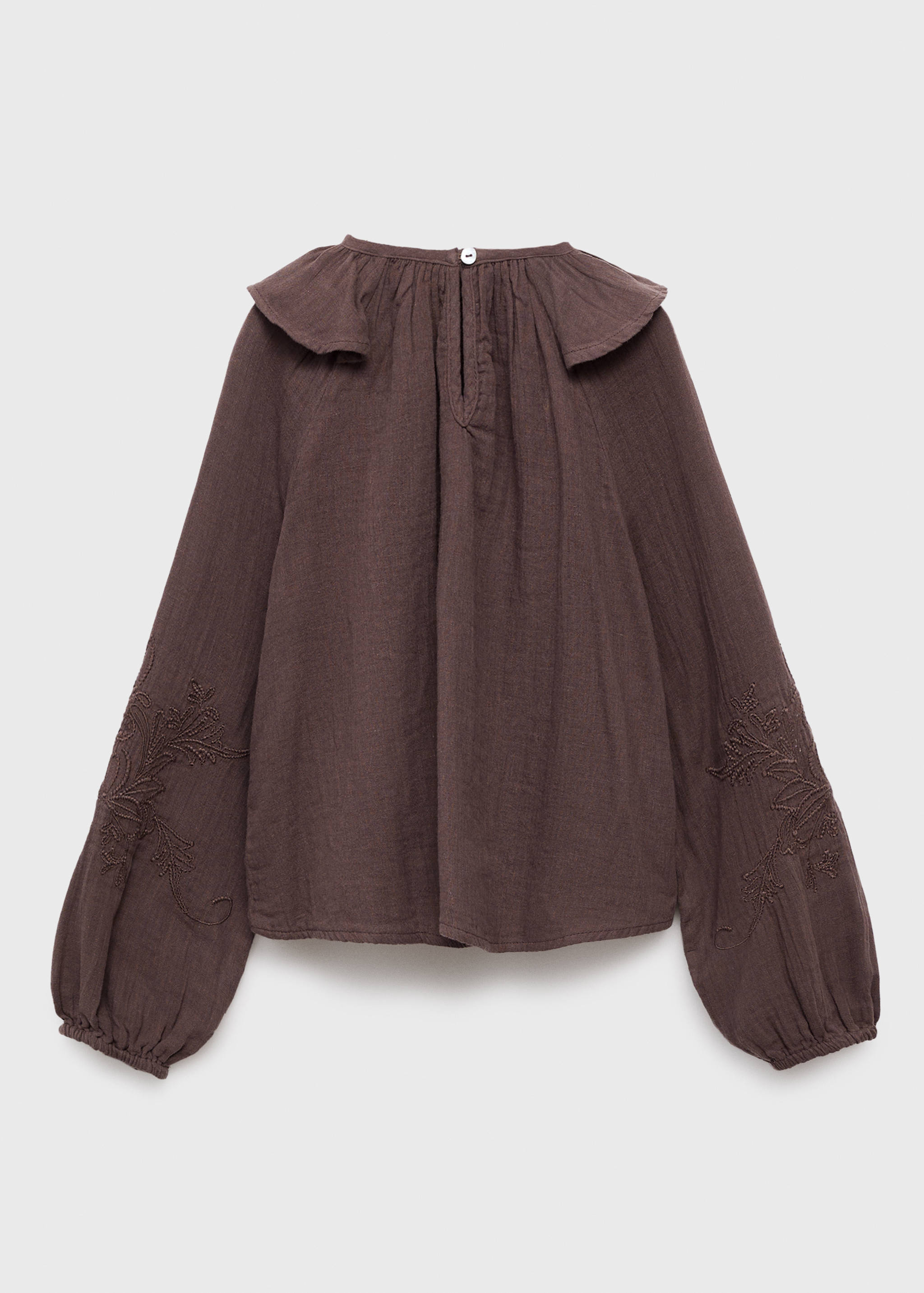 Ruffled embroidered blouse - Reverse of the article