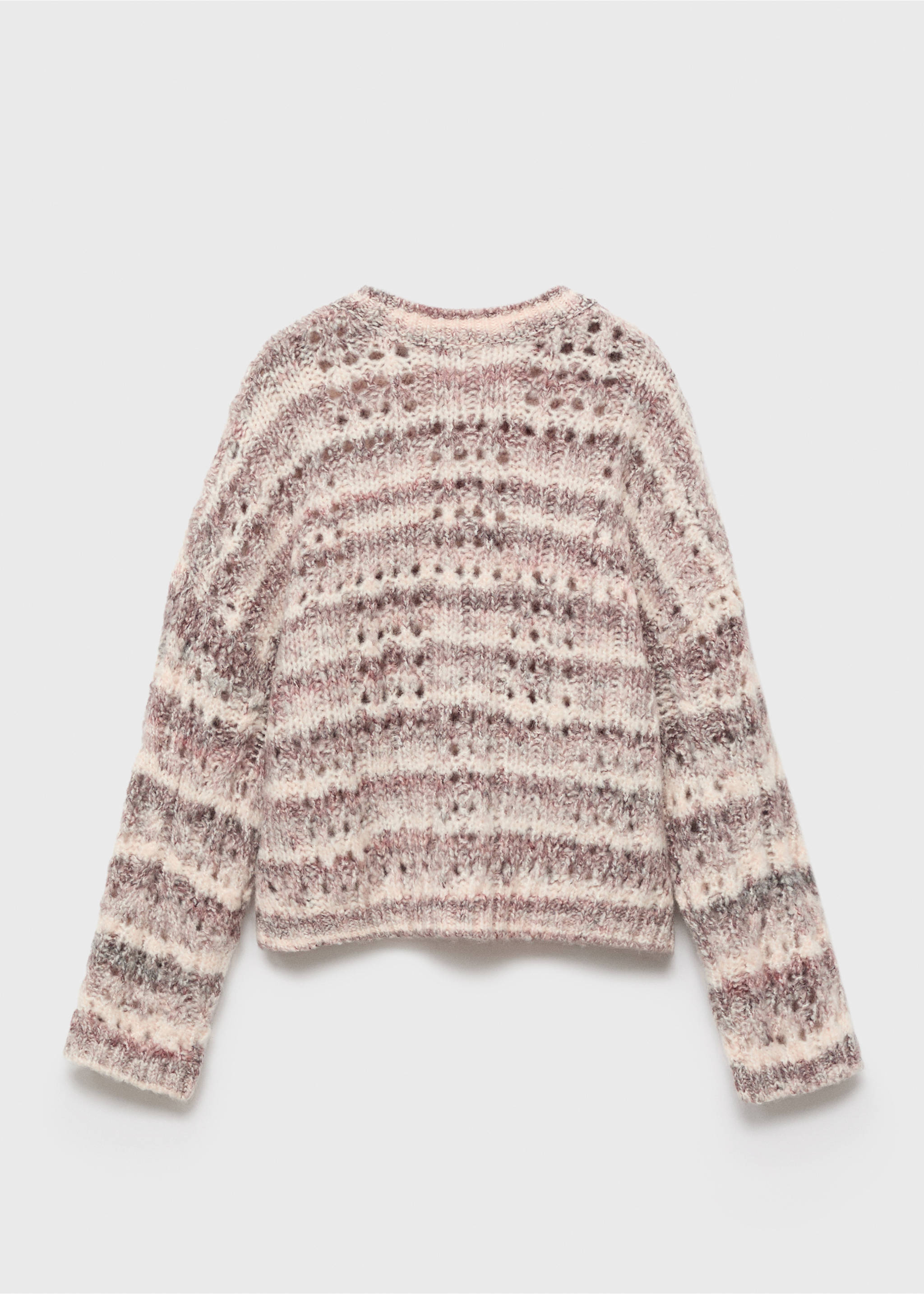 Marbled knitted sweater - Reverse of the article, Wine. Ref: 17016343-00.