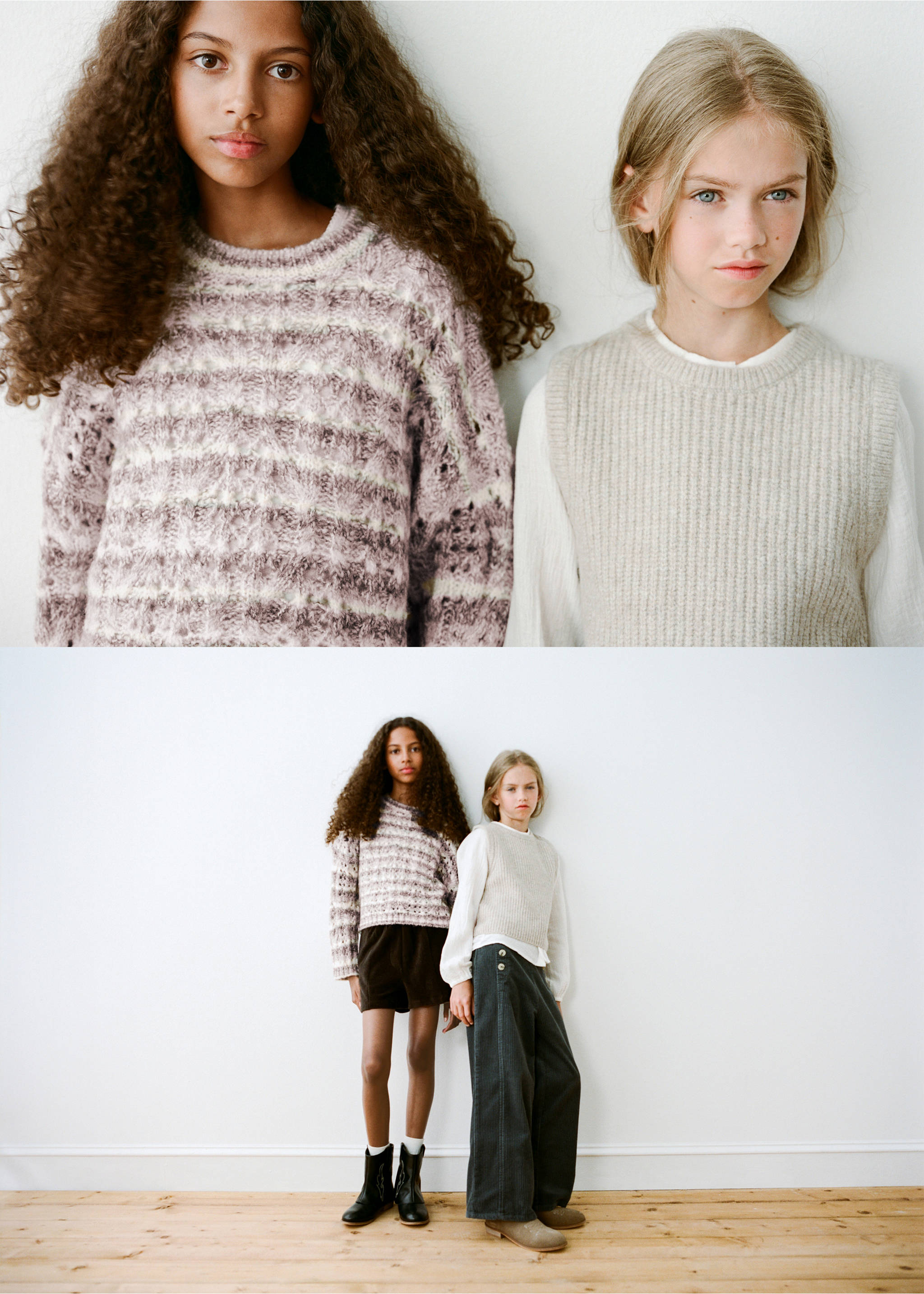 Marbled knitted sweater - Details of the article 5, Wine. Ref: 17016343-00.