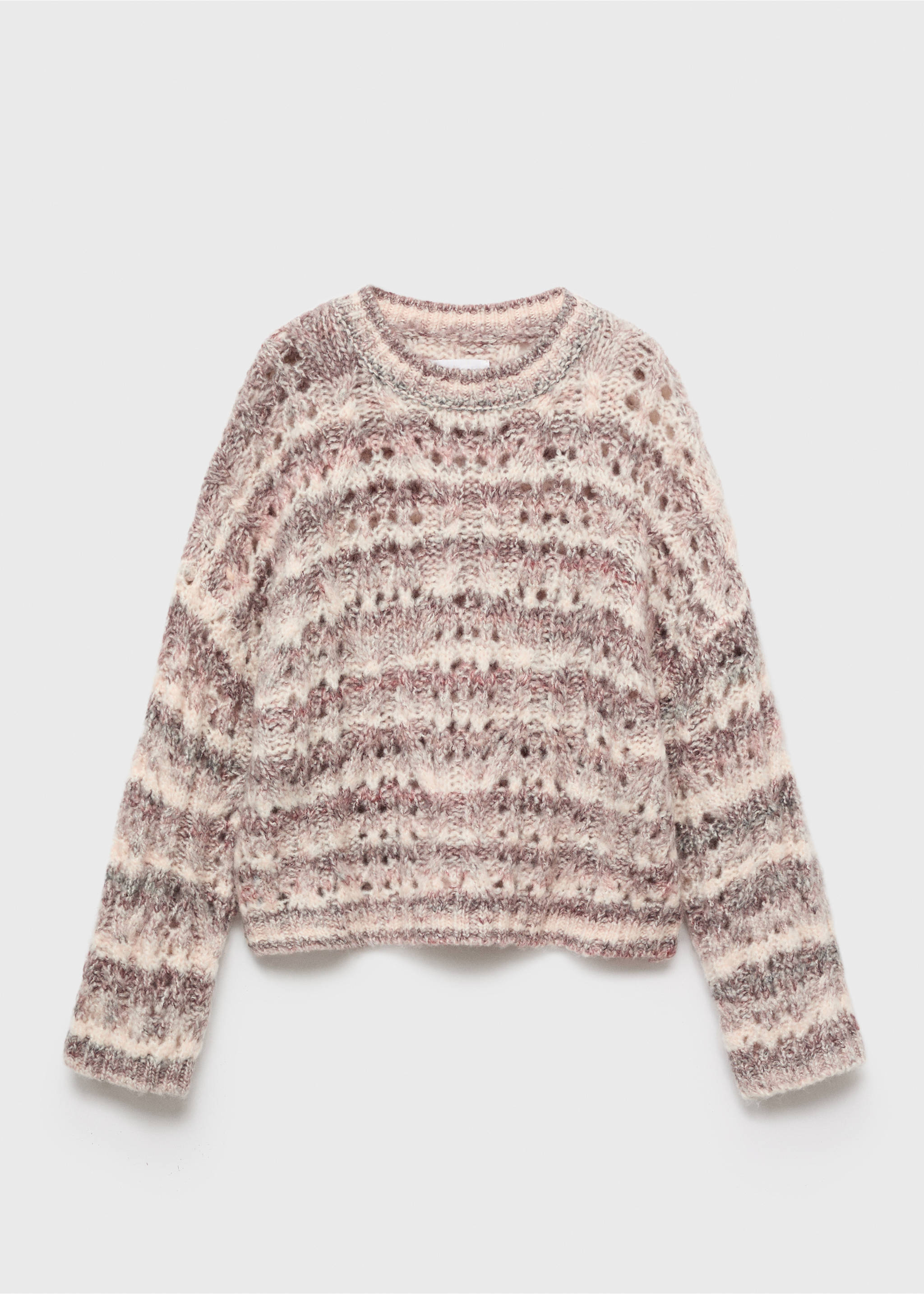 Marbled knitted sweater - Article without model, Wine. Ref: 17016343-00.