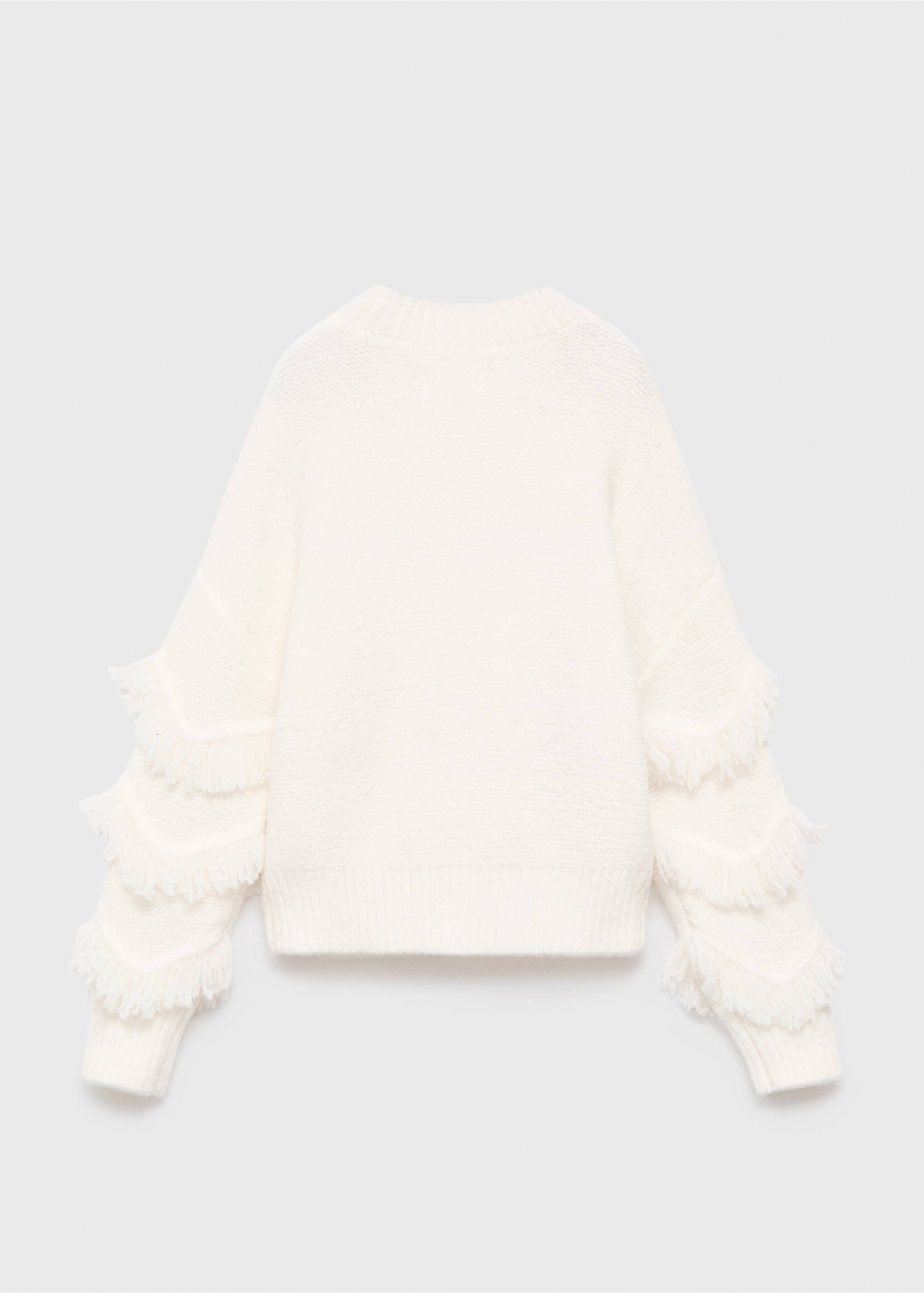 Fringes knit sweater - Reverse of the article, Off White. Ref: 17016344-00.
