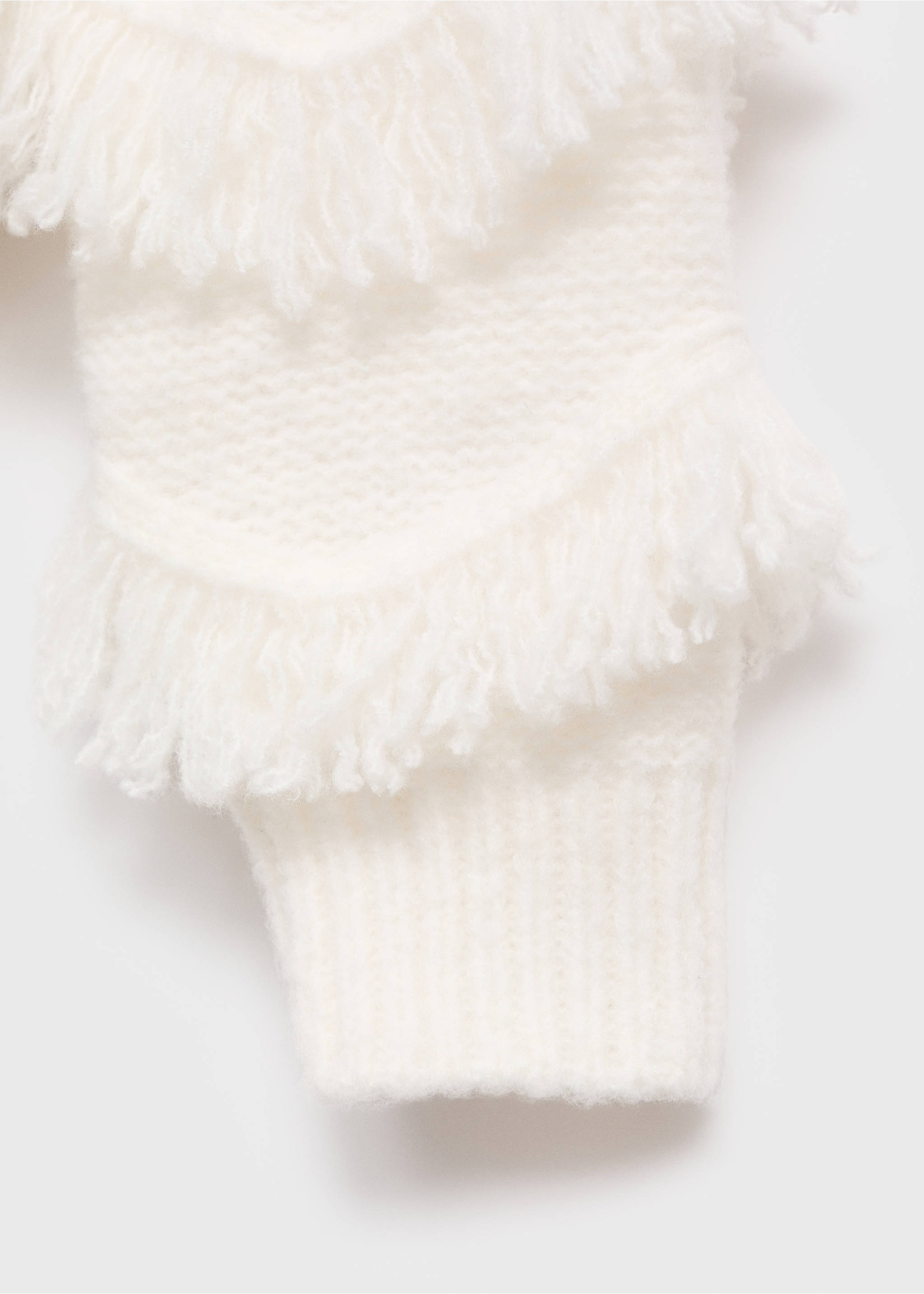 Fringes knit sweater - Details of the article 0, Off White. Ref: 17016344-00.