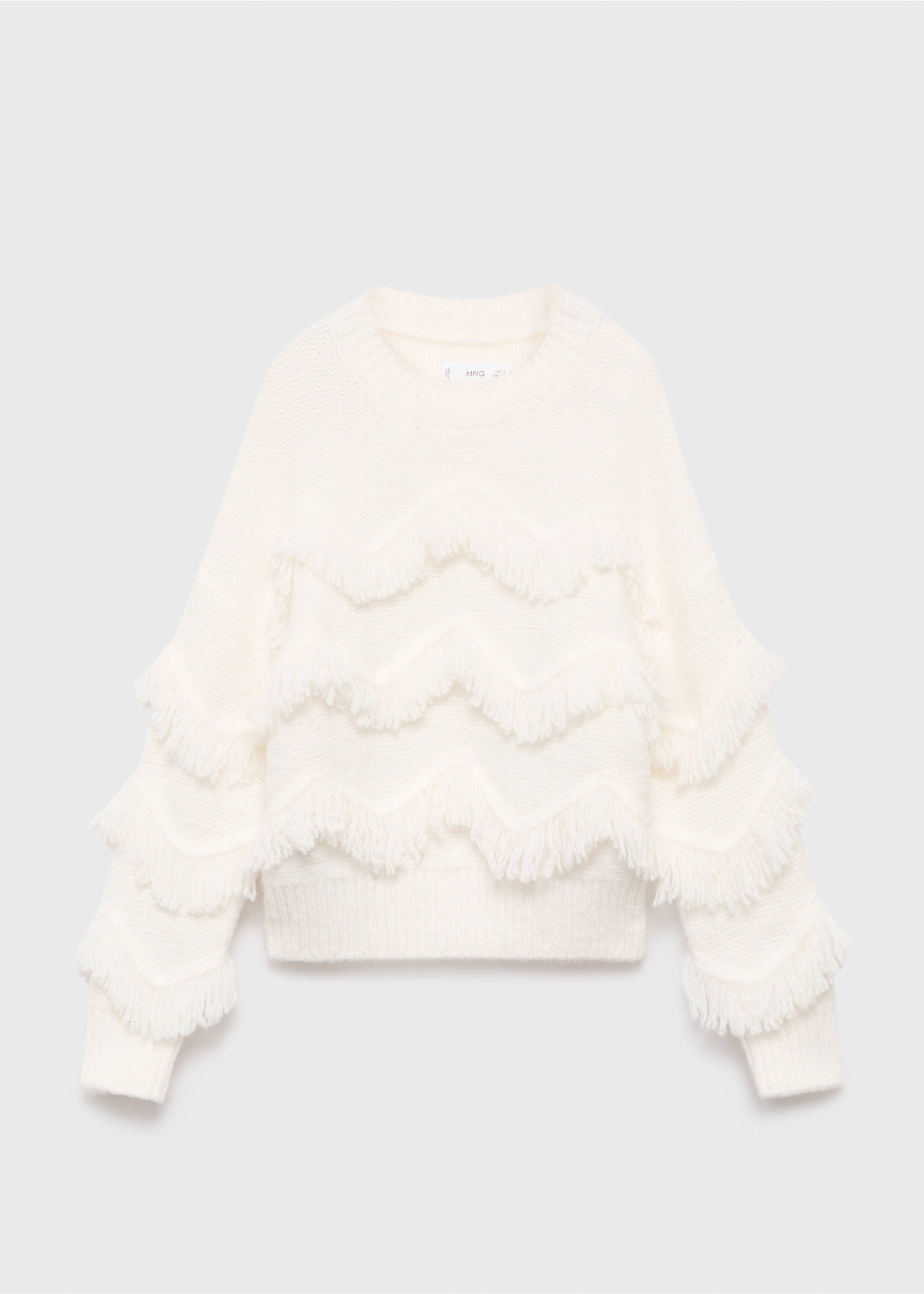 Fringes knit sweater - Article without model, Off White. Ref: 17016344-00.