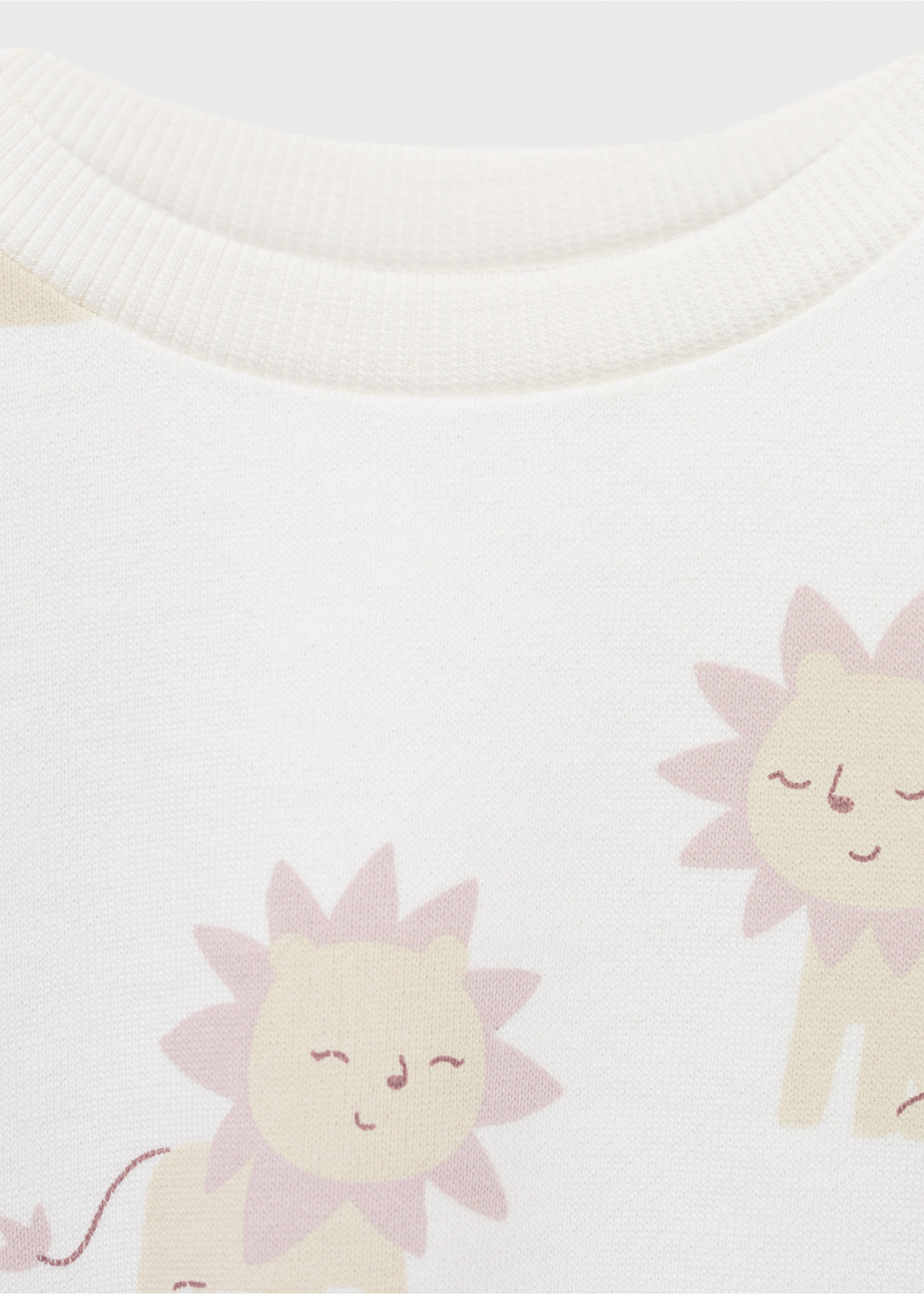 Lion print sweatshirt - Details of the article 8, Off White. Ref: 17016346-00.