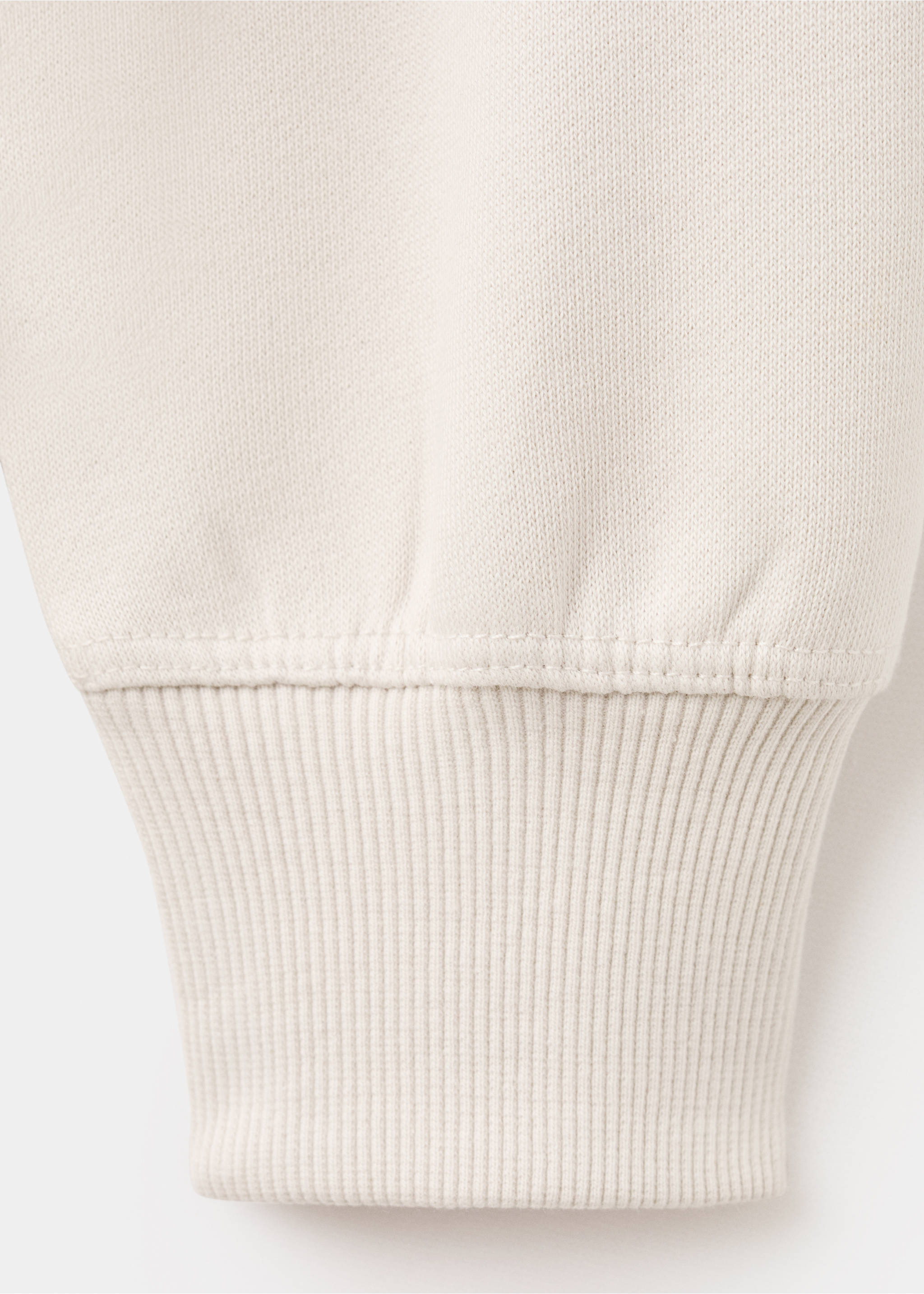 Printed cotton sweatshirt - Details of the article 8, Ice Grey. Ref: 17016347-00.