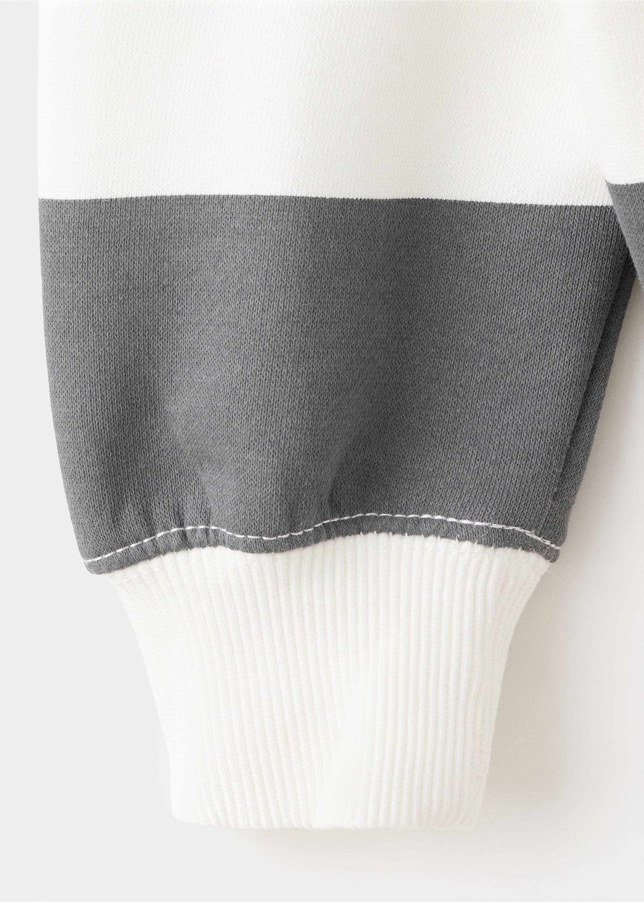 Sudadera algodón rayas - Detalle del artículo 0, Gris antracita. Ref: 17016348-00.