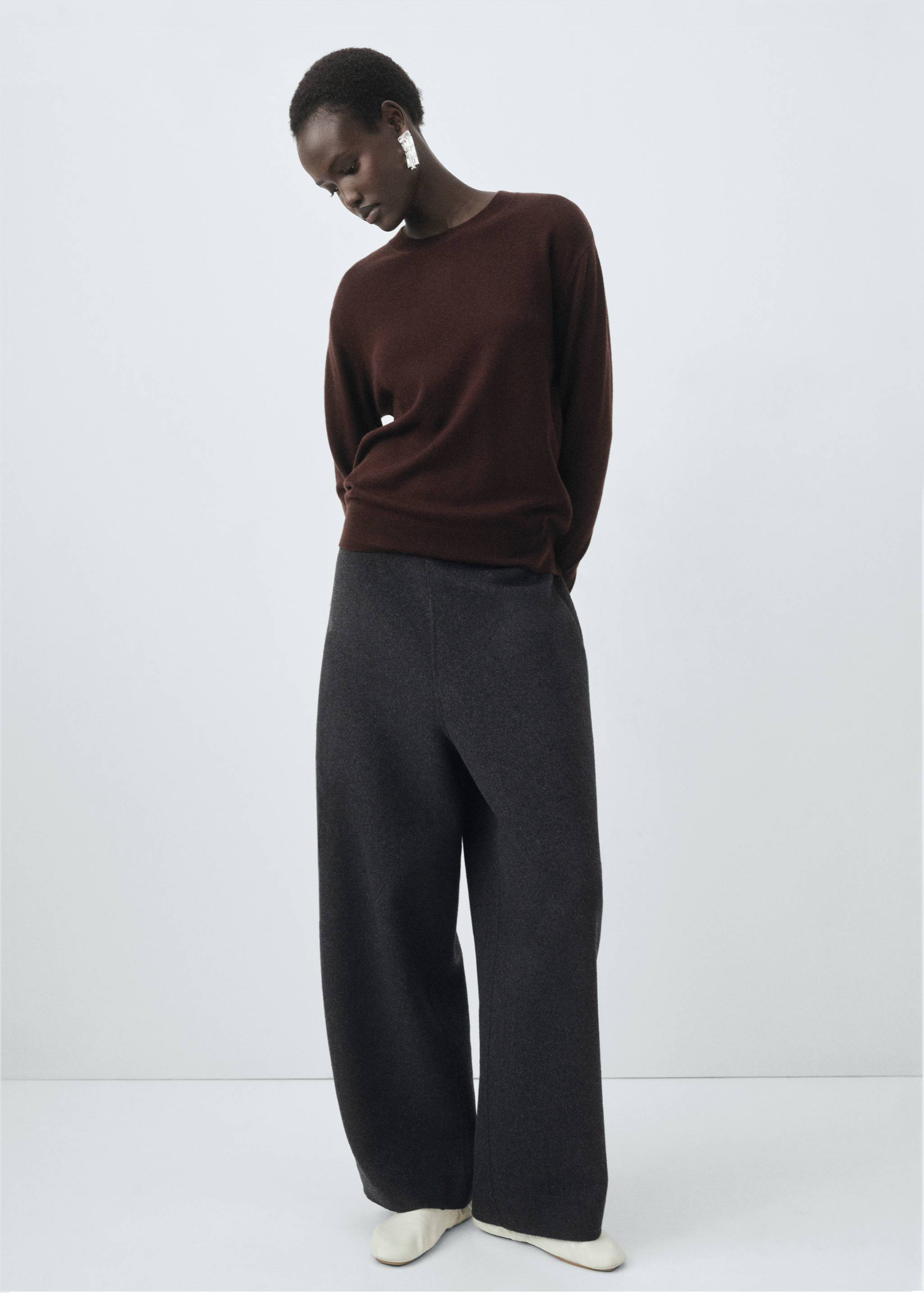 Pull 100 % laine maille fine - Plan général
