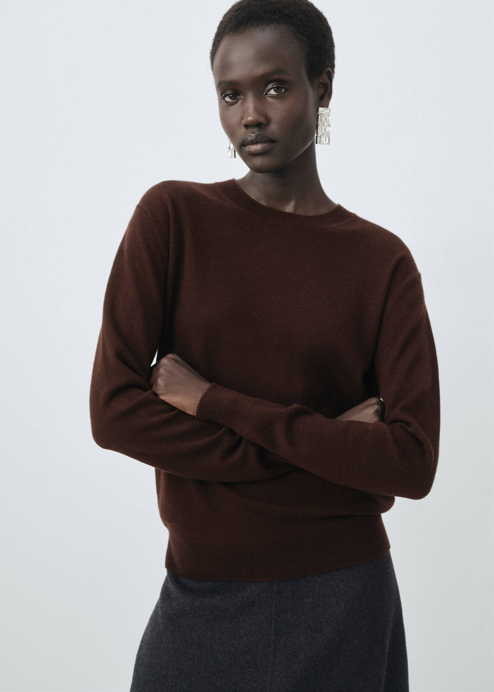 Pull 100 % laine maille fine - Plan moyen