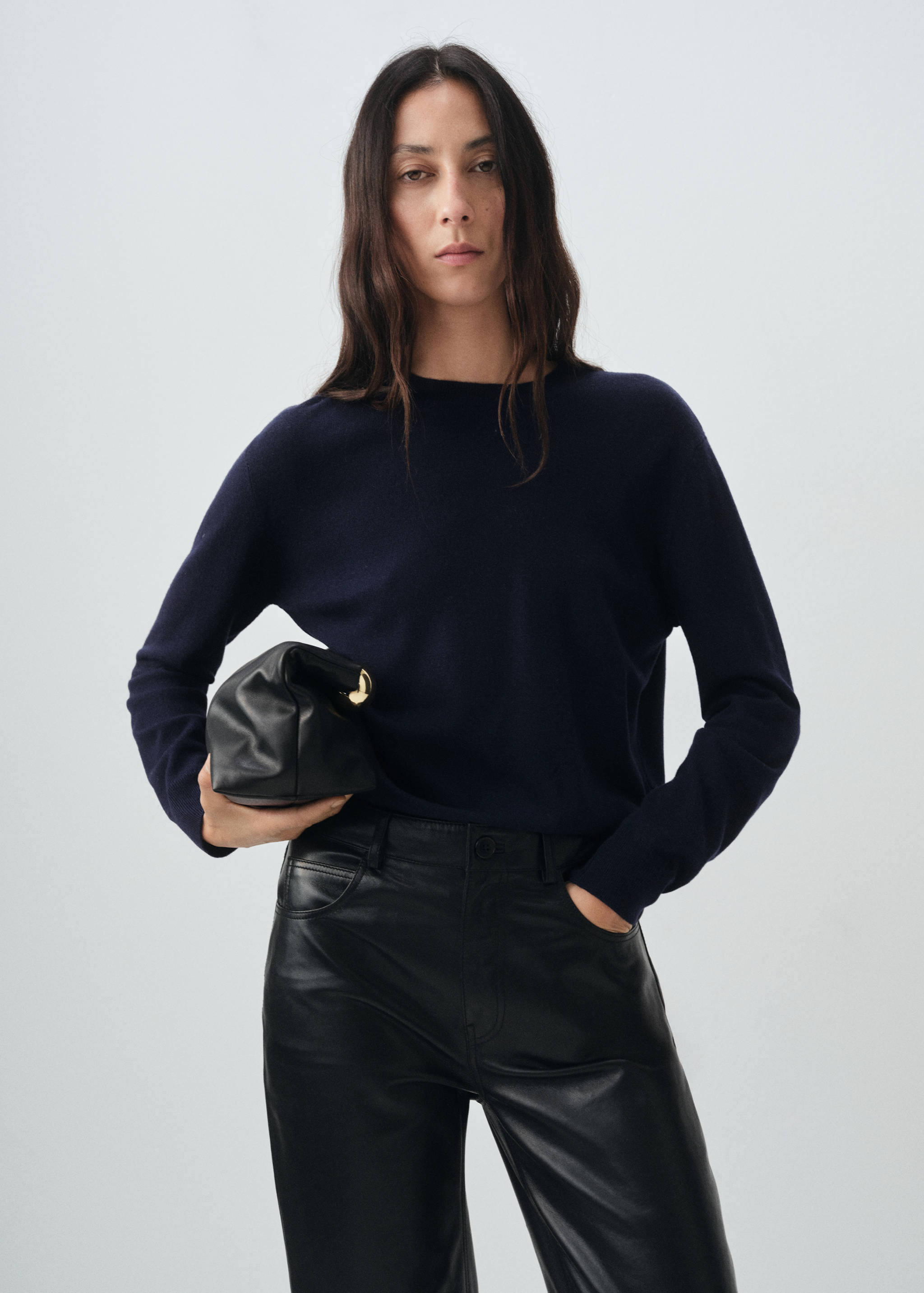 100% wool fine-knit sweater - Medium plane