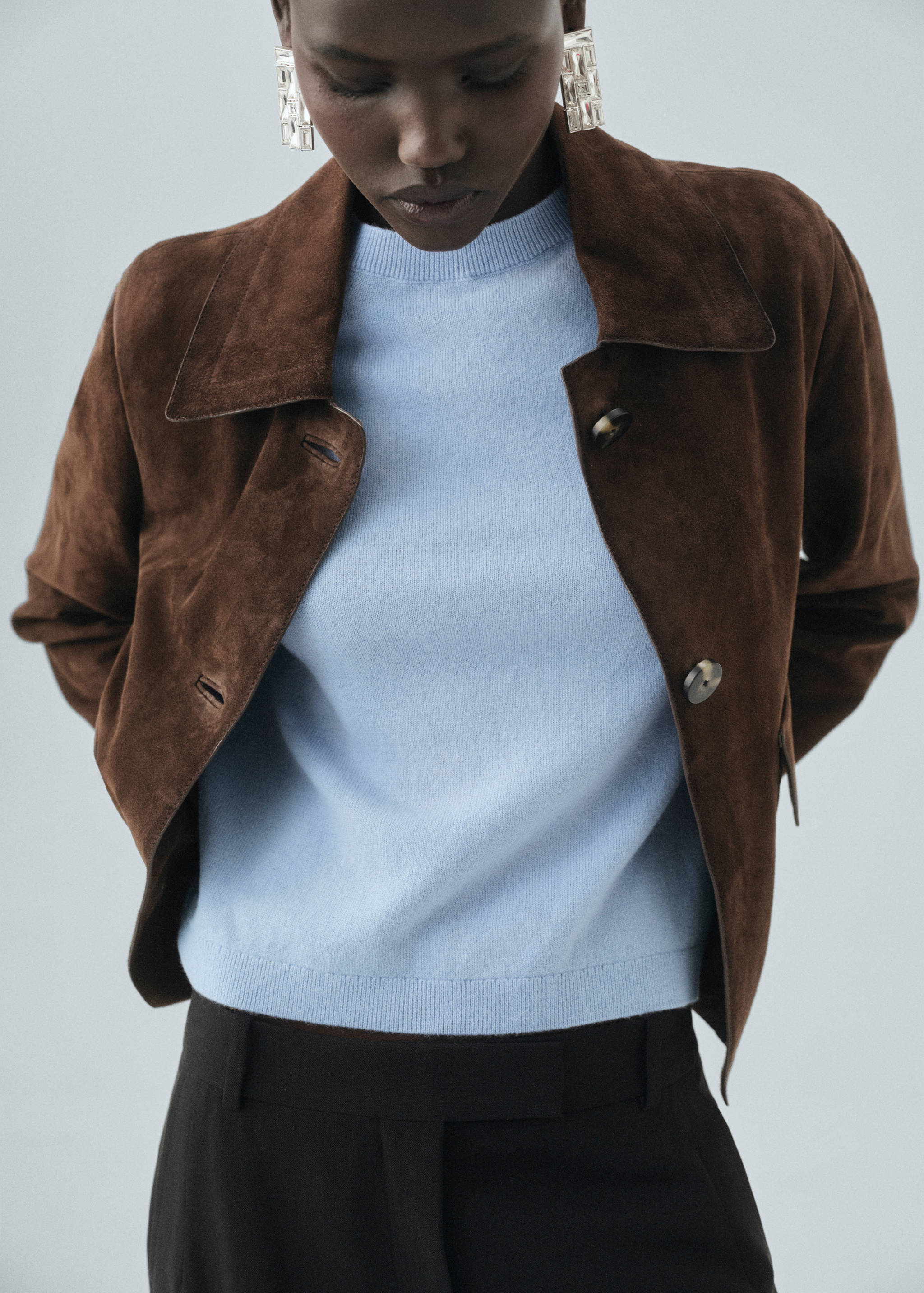 Short-sleeved wool sweater - Details of the article 2