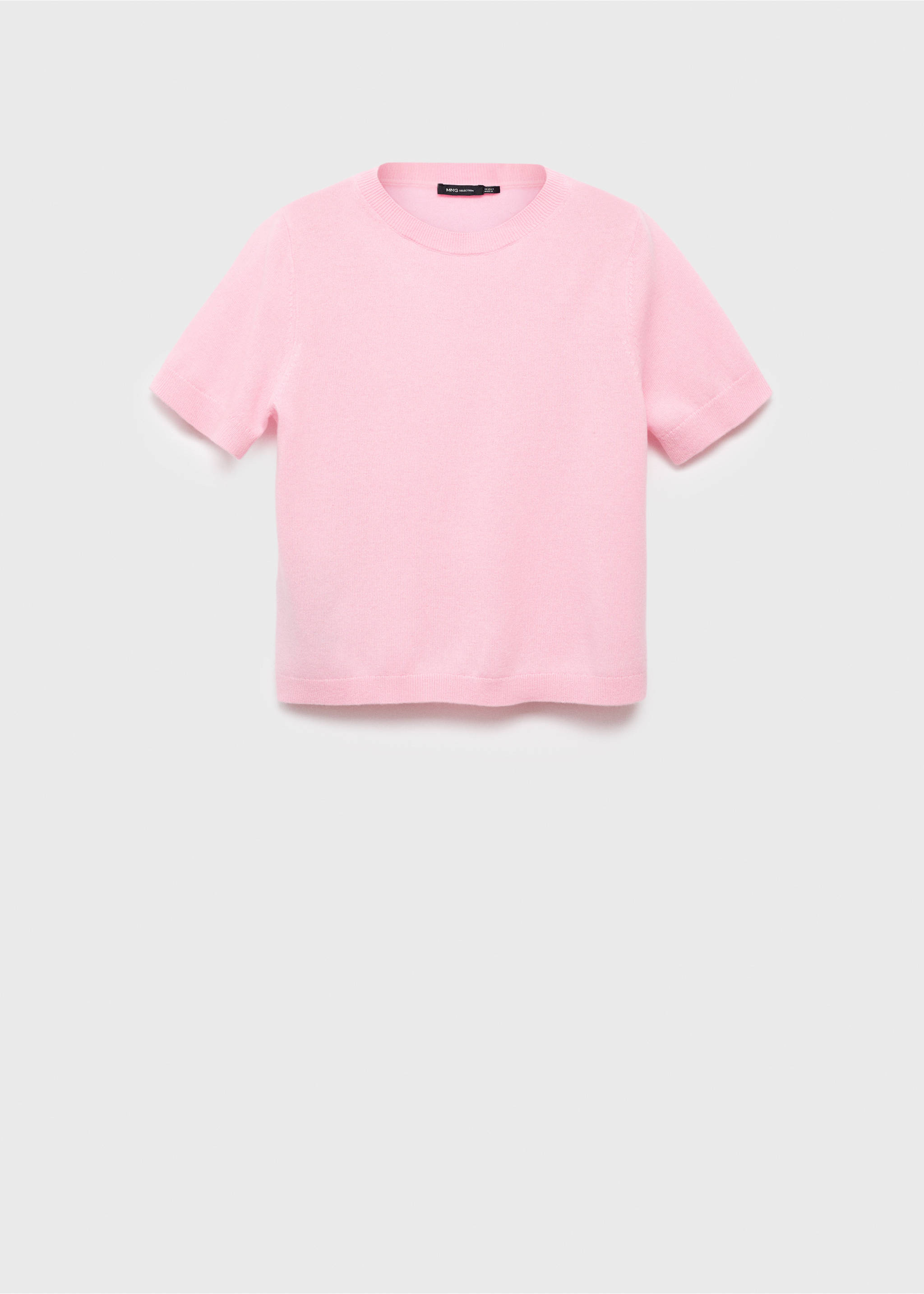 Short-sleeved wool sweater - Article without model, Pink. Ref: 17016357-00.