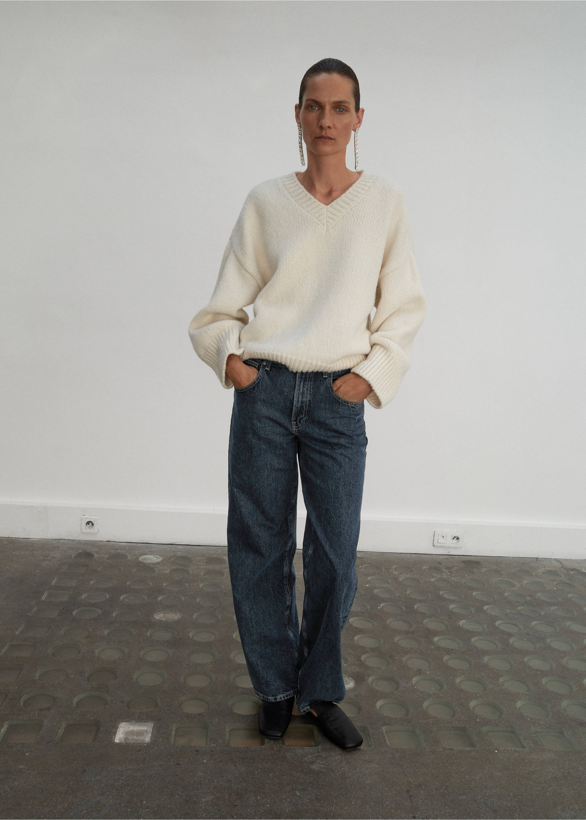 Mid-rise straight jeans - General plane, Deep Dark Blue. Ref: 17016358-00.