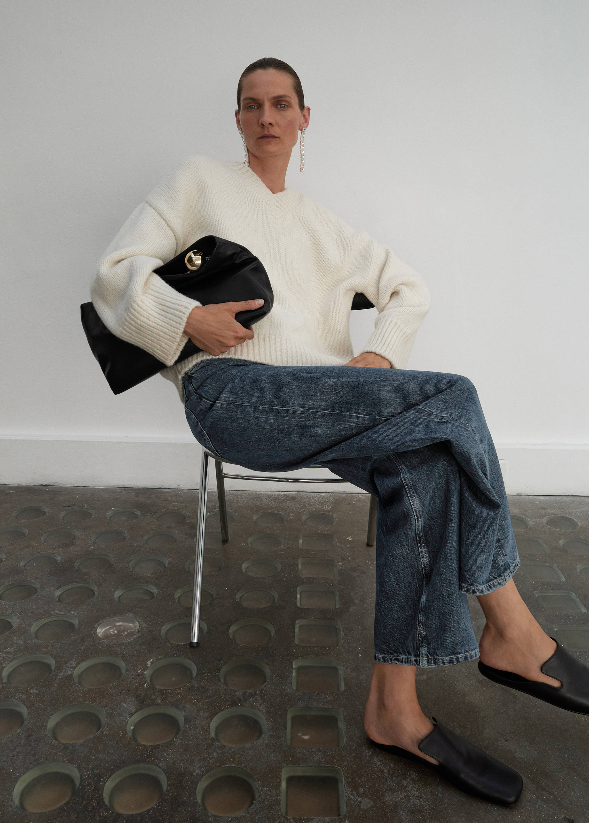 Mid-rise straight jeans - Medium plane