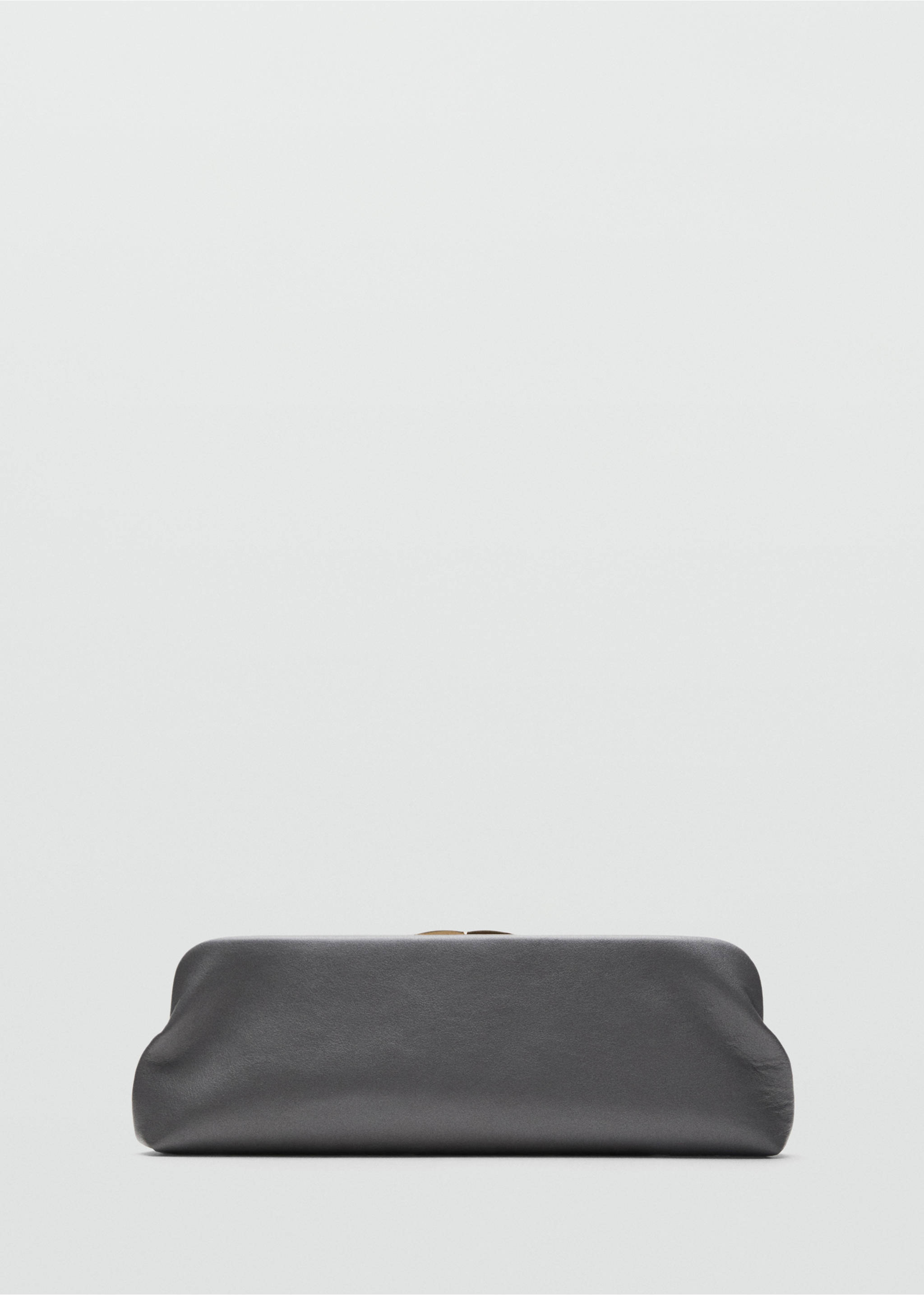 Clutch aus 100% Leder - Artikel ohne Model, Grau. Ref: 17016359-00.
