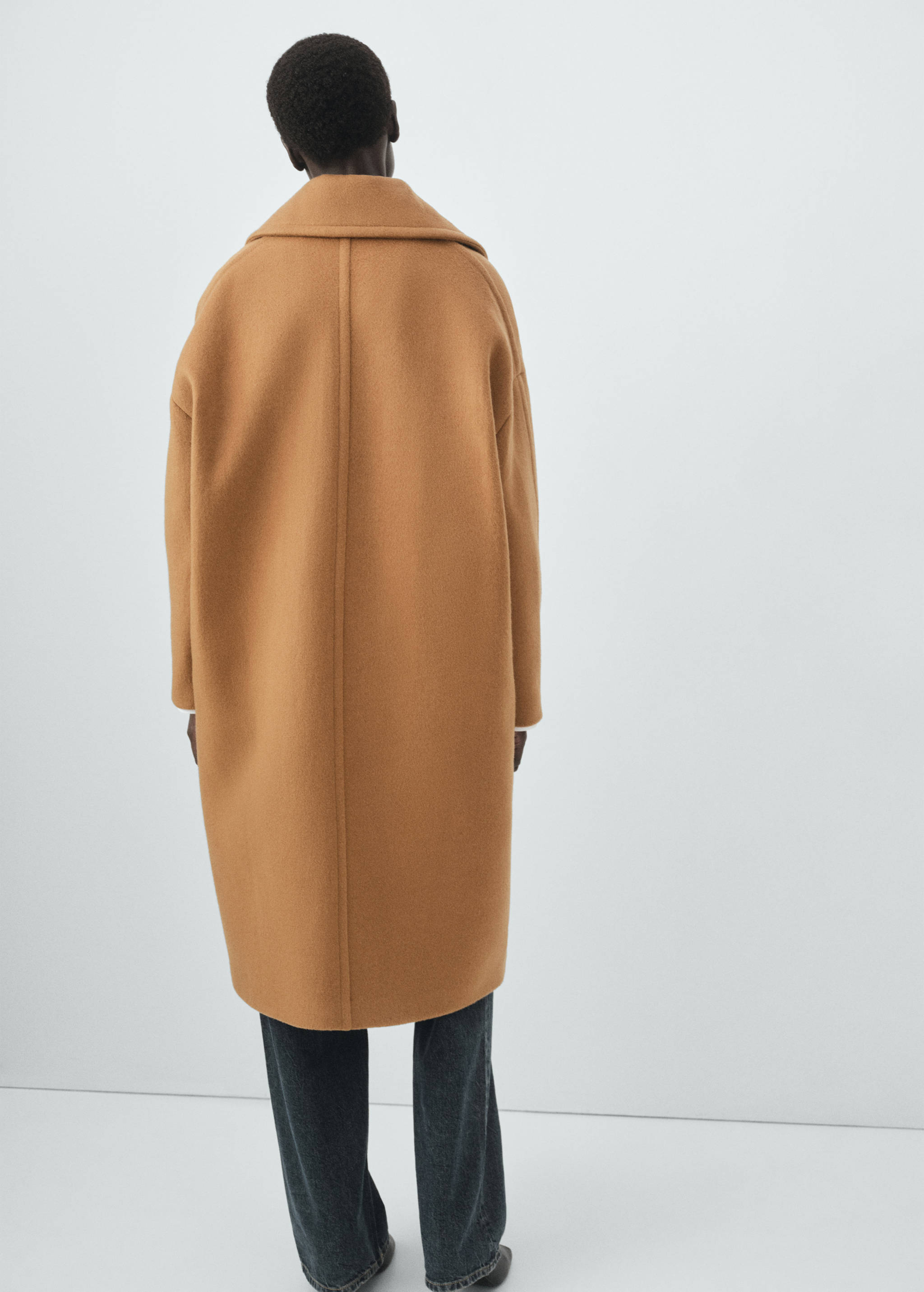 Manteco wool coat with lapels - Reverse of the article