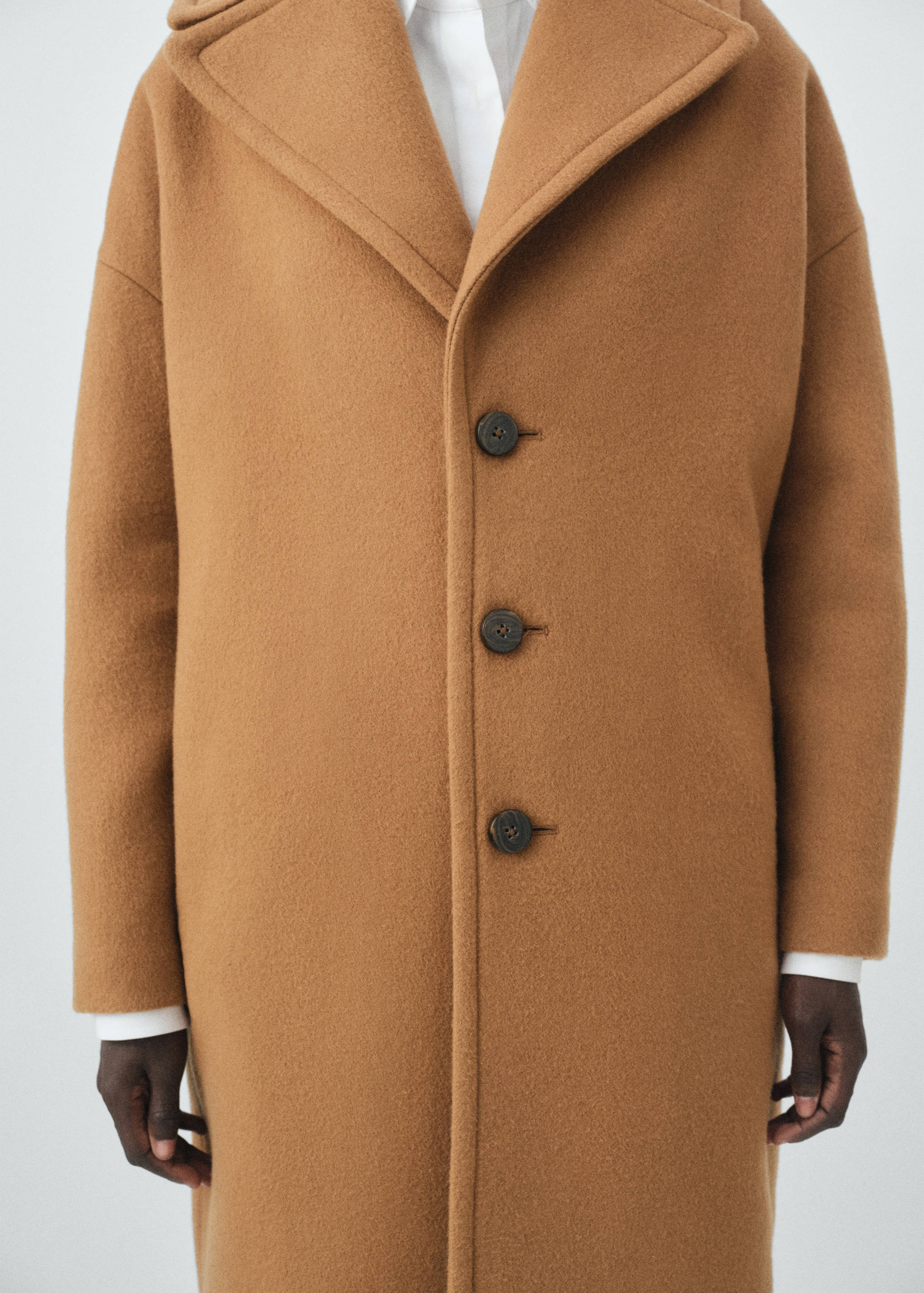 Manteco wool coat with lapels - Details of the article 1