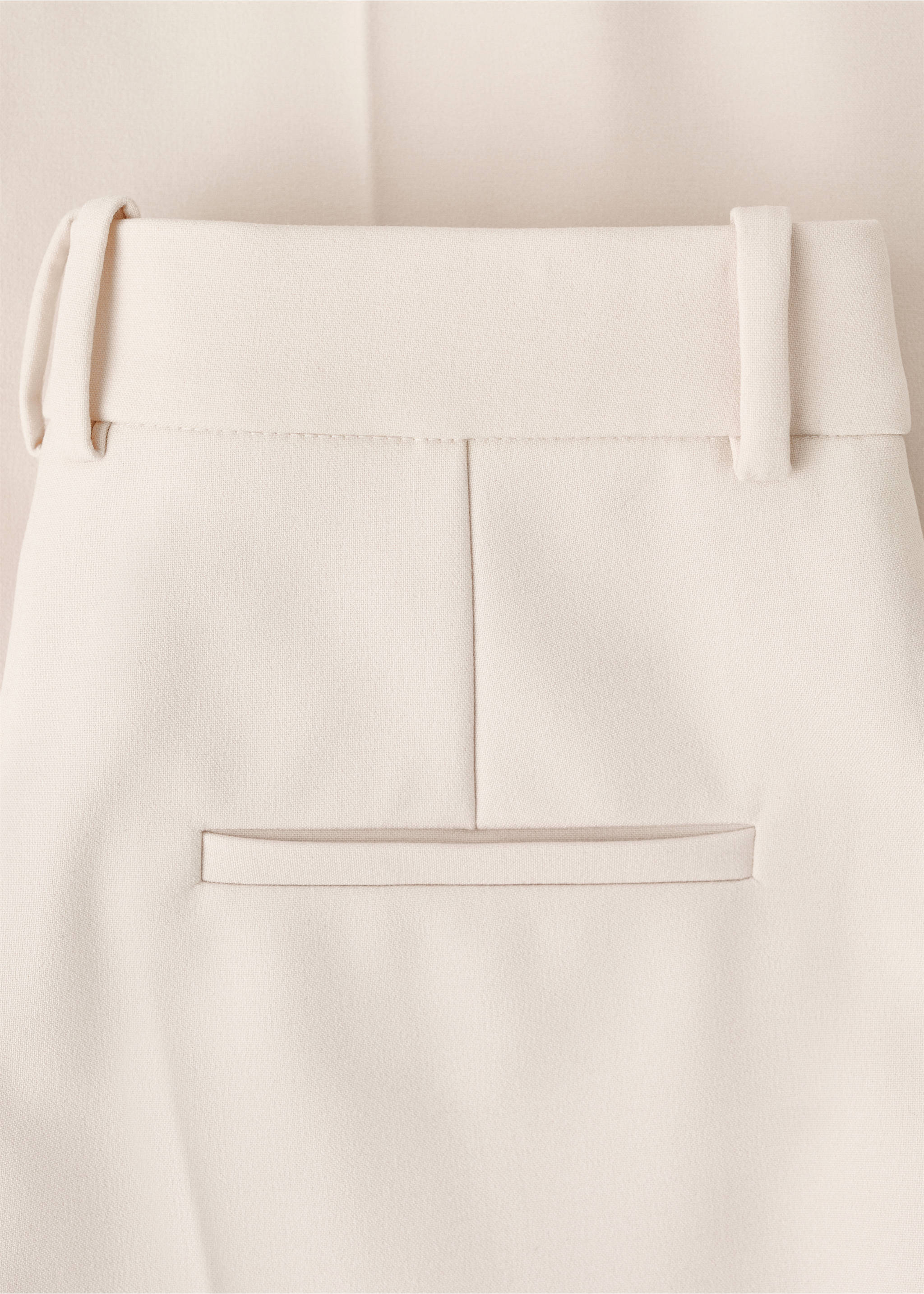 Flared suit trousers - Details of the article 0, Ecru. Ref: 17016361-00.