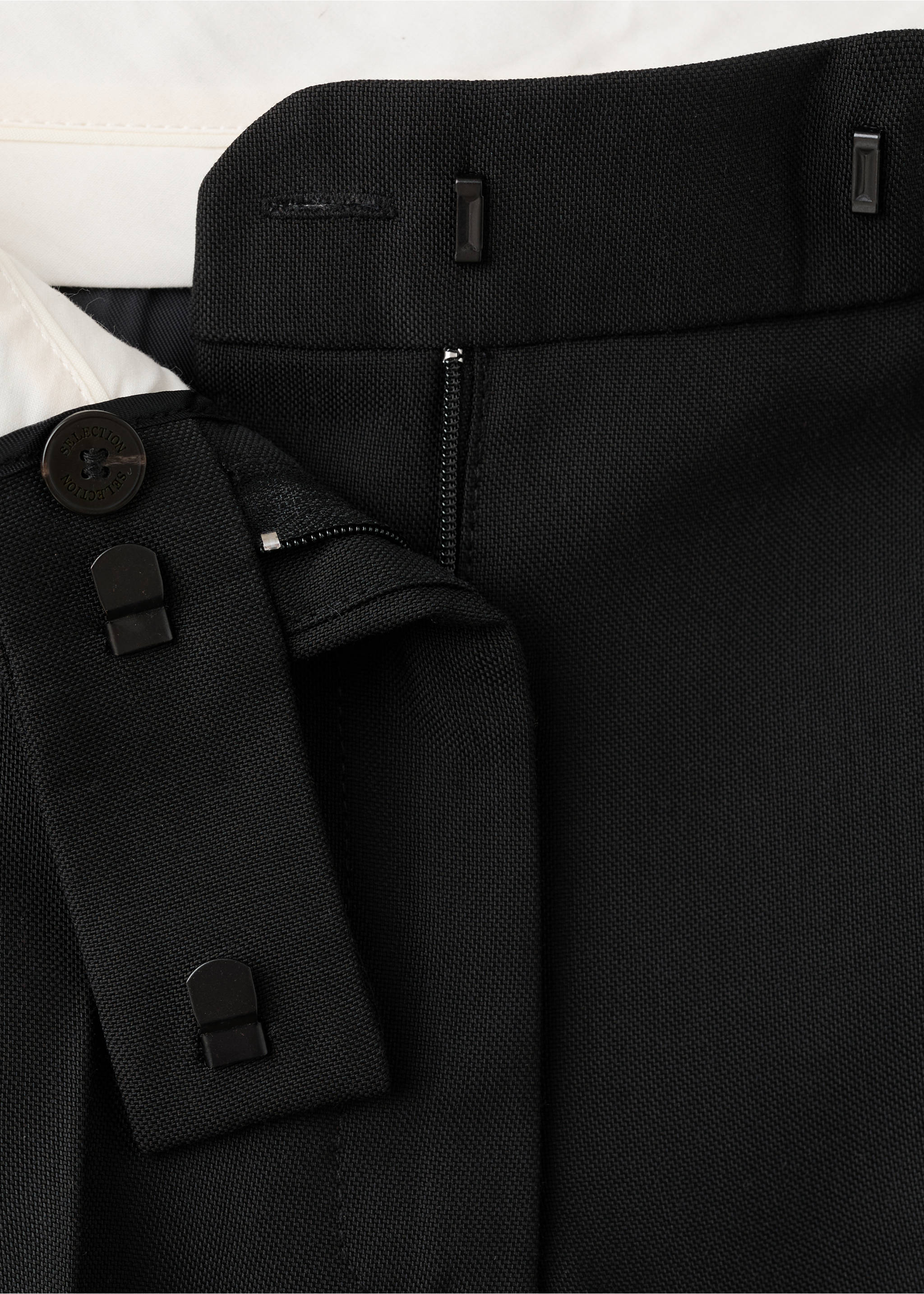 Pantalón traje recto - Detalle del artículo 8, Negro. Ref: 17016363-00.