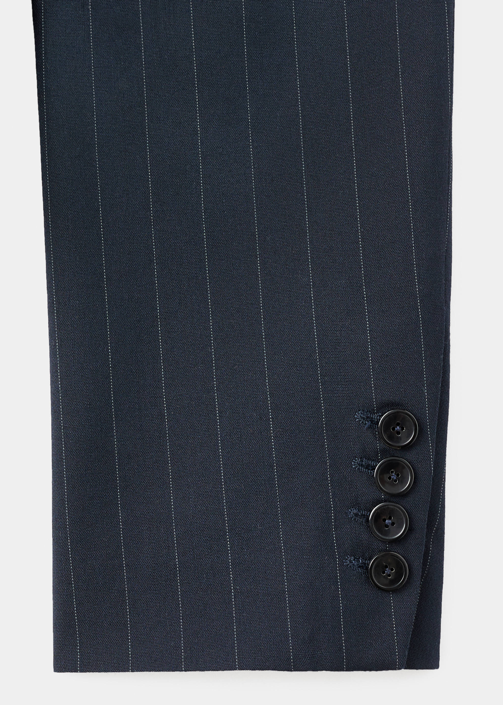 Double-breasted pinstripe suit jacket - Details of the article 0